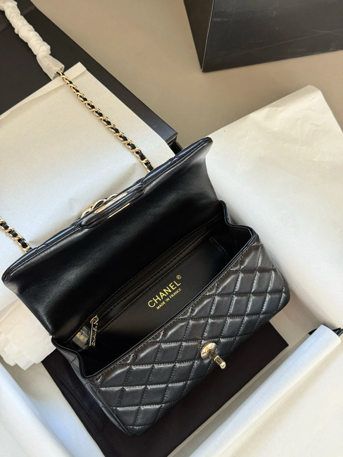 Chanel CF Quilted Lambskin Top-Handle Bag D29511143 — view 9