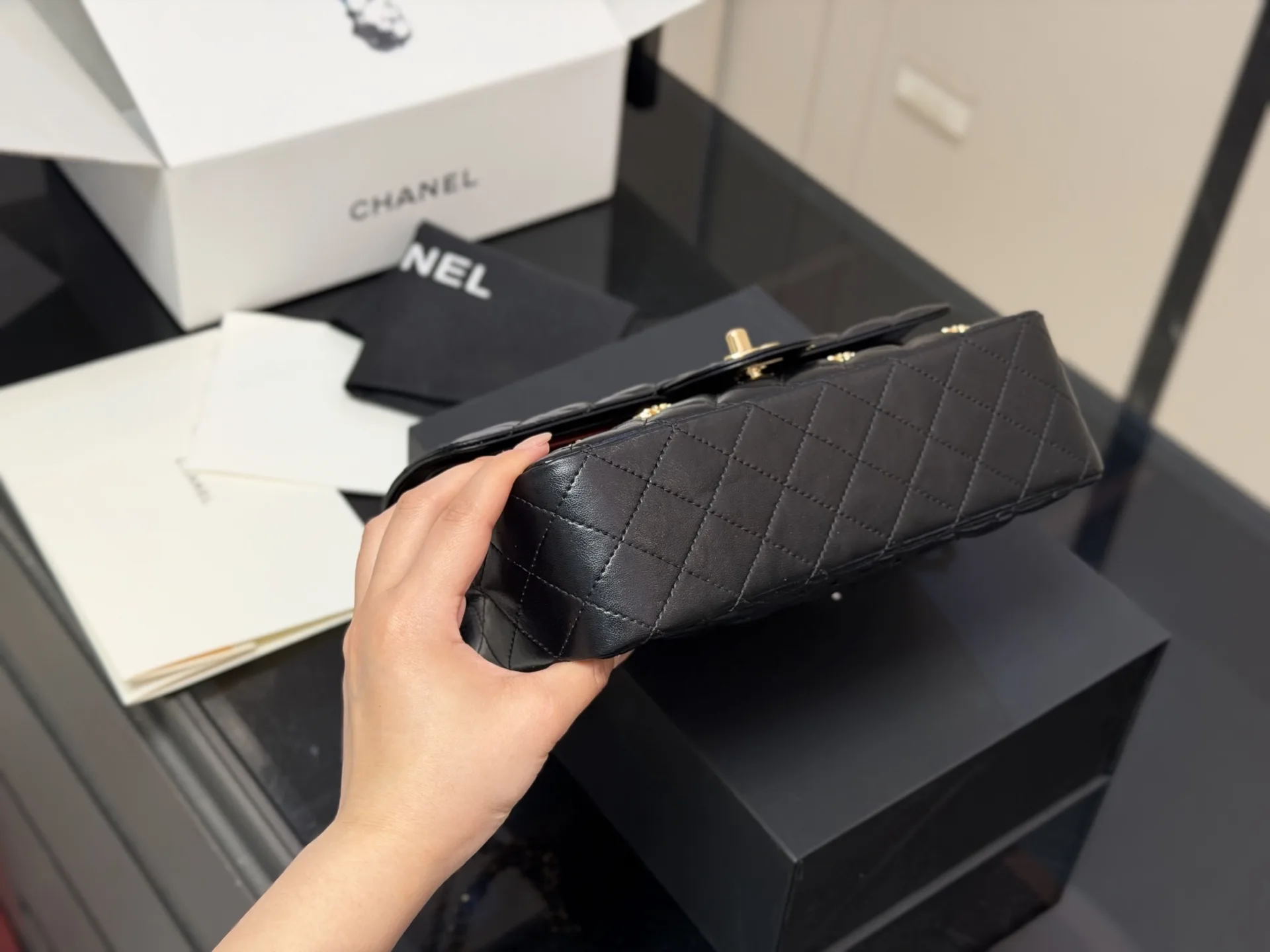 Chanel CF Quilted Chain Shoulder Bag D33011160 — view 8