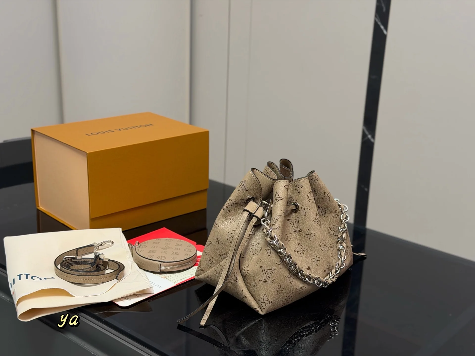 Bella Moonlight Hollow-Out Bucket Bag D32011047 — view 2