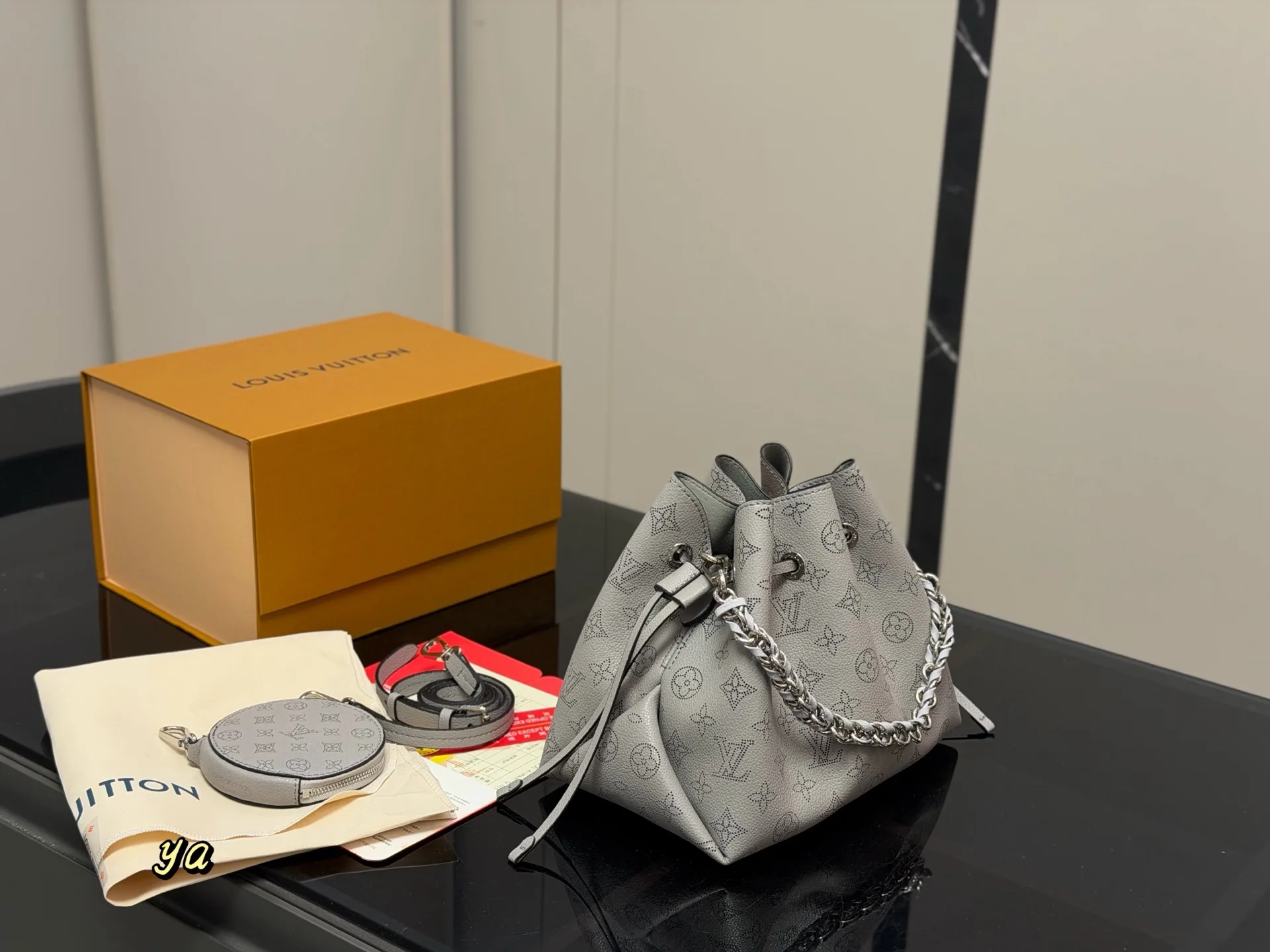 Bella Moonlight Hollow-Out Bucket Bag D32011047 — view 3