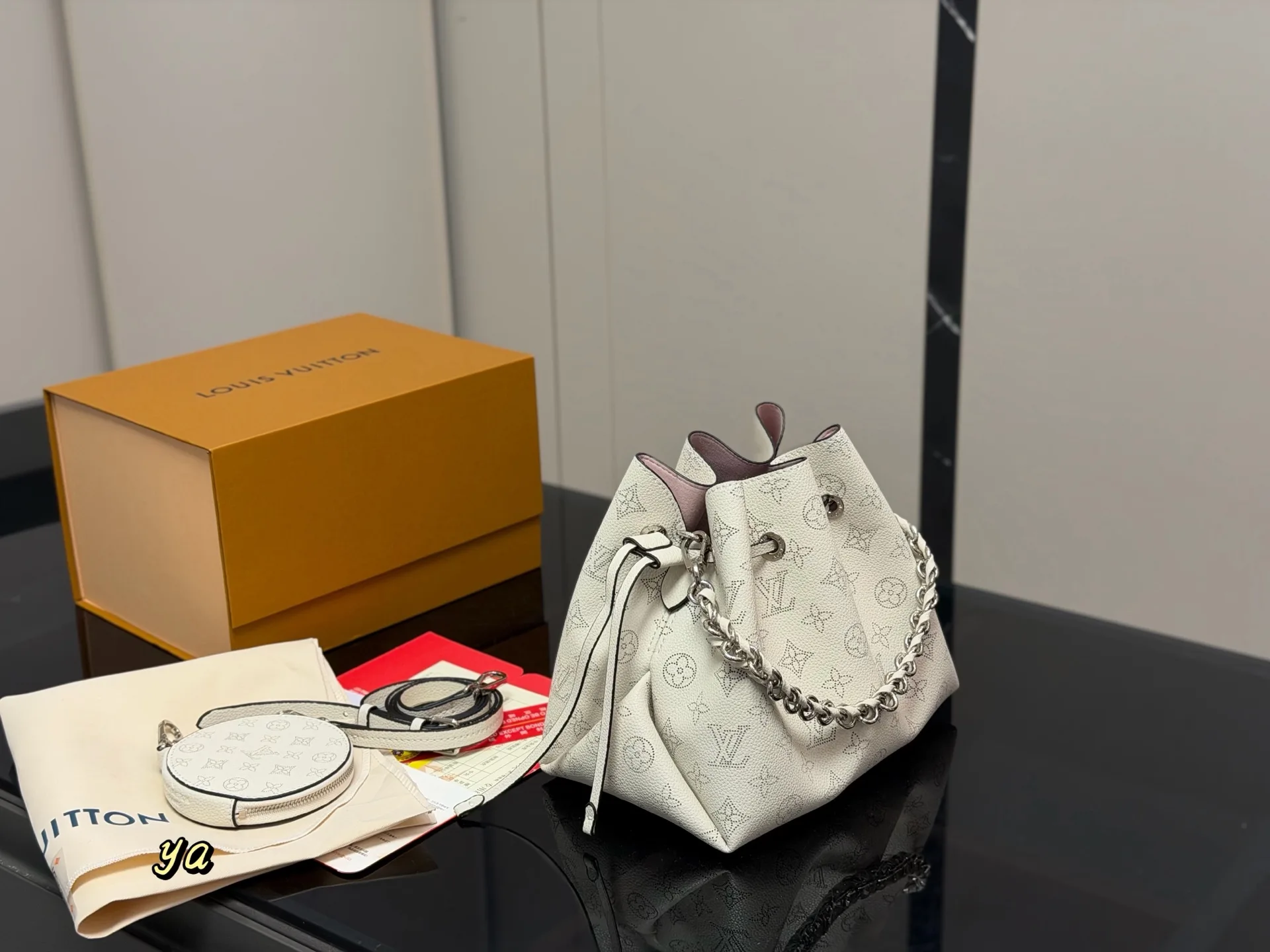 Bella Moonlight Hollow-Out Bucket Bag D32011047 — view 4