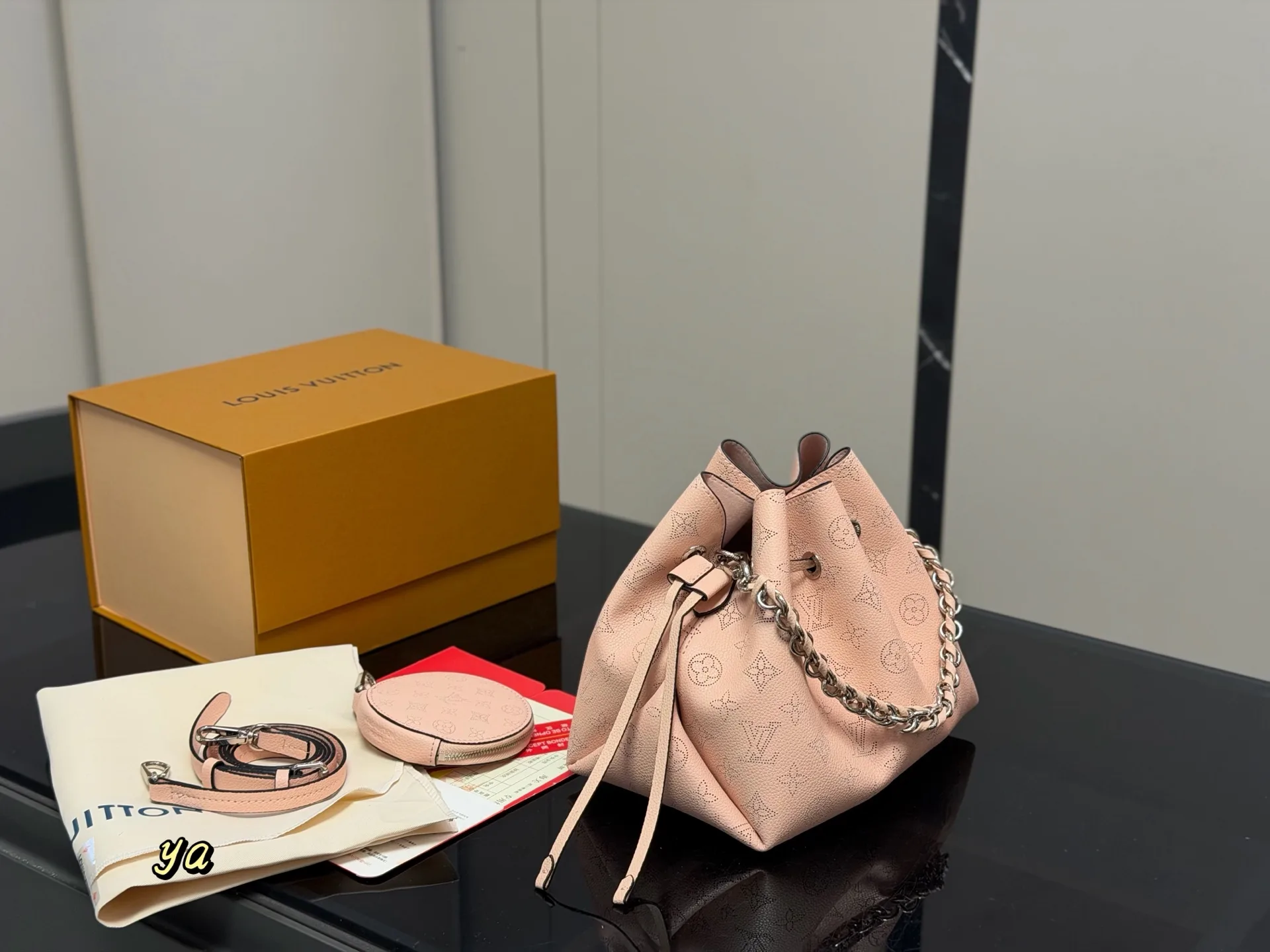 Bella Moonlight Hollow-Out Bucket Bag D32011047 — view 7