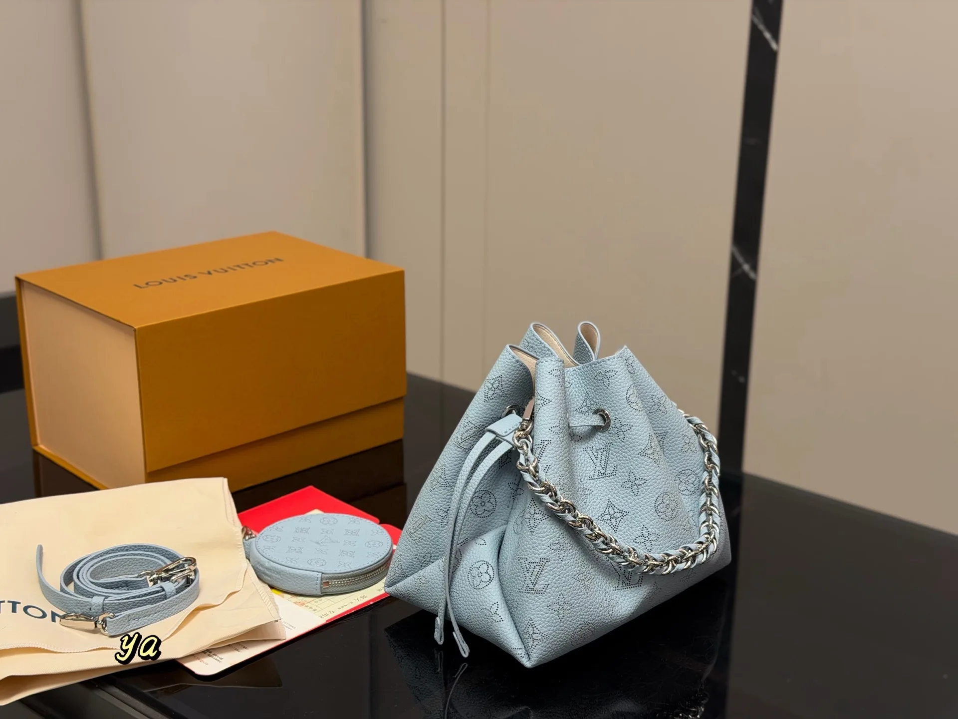 Bella Moonlight Hollow-Out Bucket Bag D32011047 — view 8