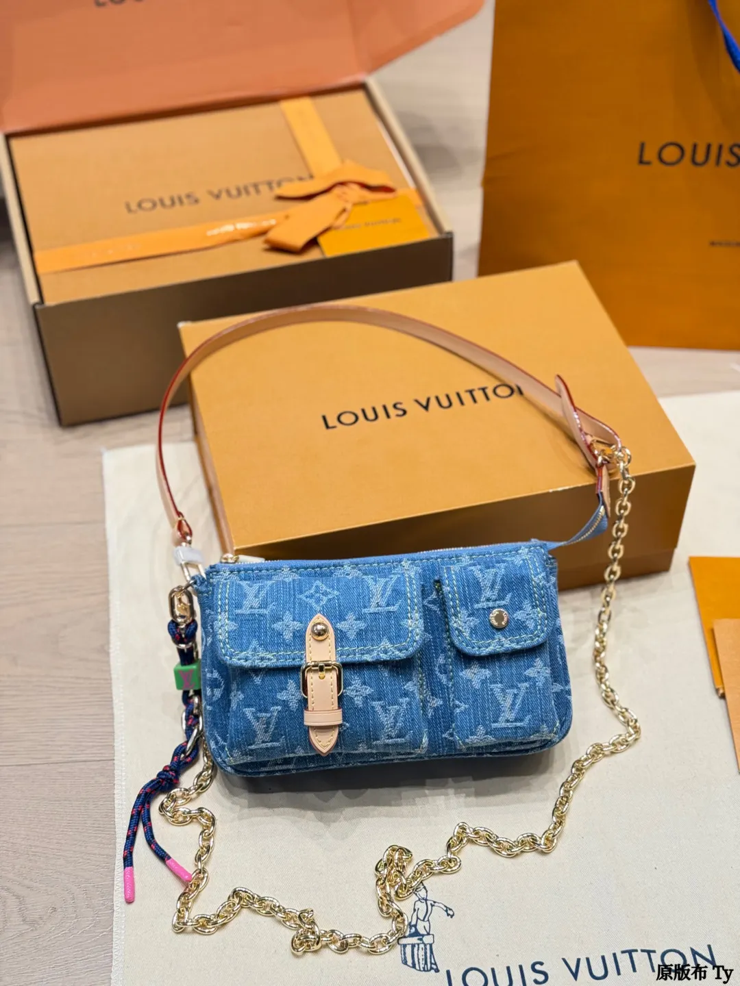 Louis Vuitton Monogram Denim Cargo Crossbody Bag D32011163 — view 3