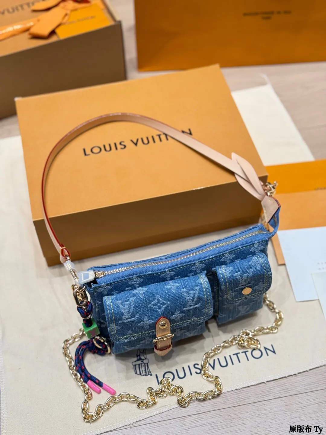 Louis Vuitton Monogram Denim Cargo Crossbody Bag D32011163 — view 6