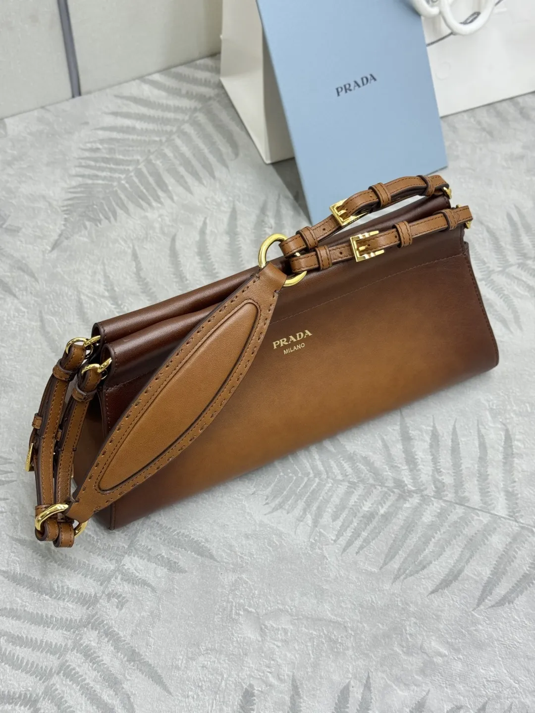 Prada Enchaîné Leather Top-Handle Bag D106011164 — view 4
