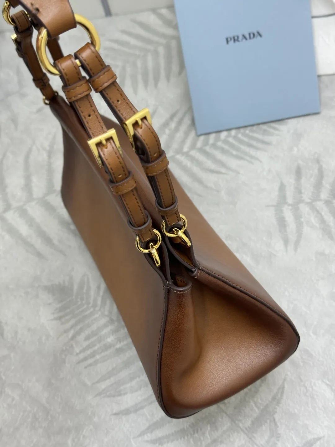 Prada Enchaîné Leather Top-Handle Bag D106011164 — view 5
