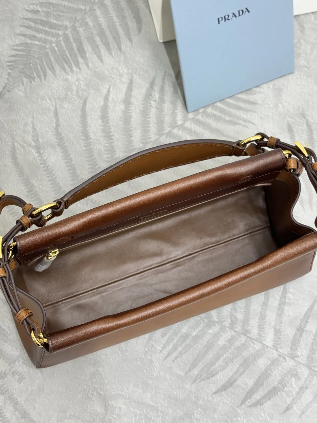 Prada Enchaîné Leather Top-Handle Bag D106011164 — view 8