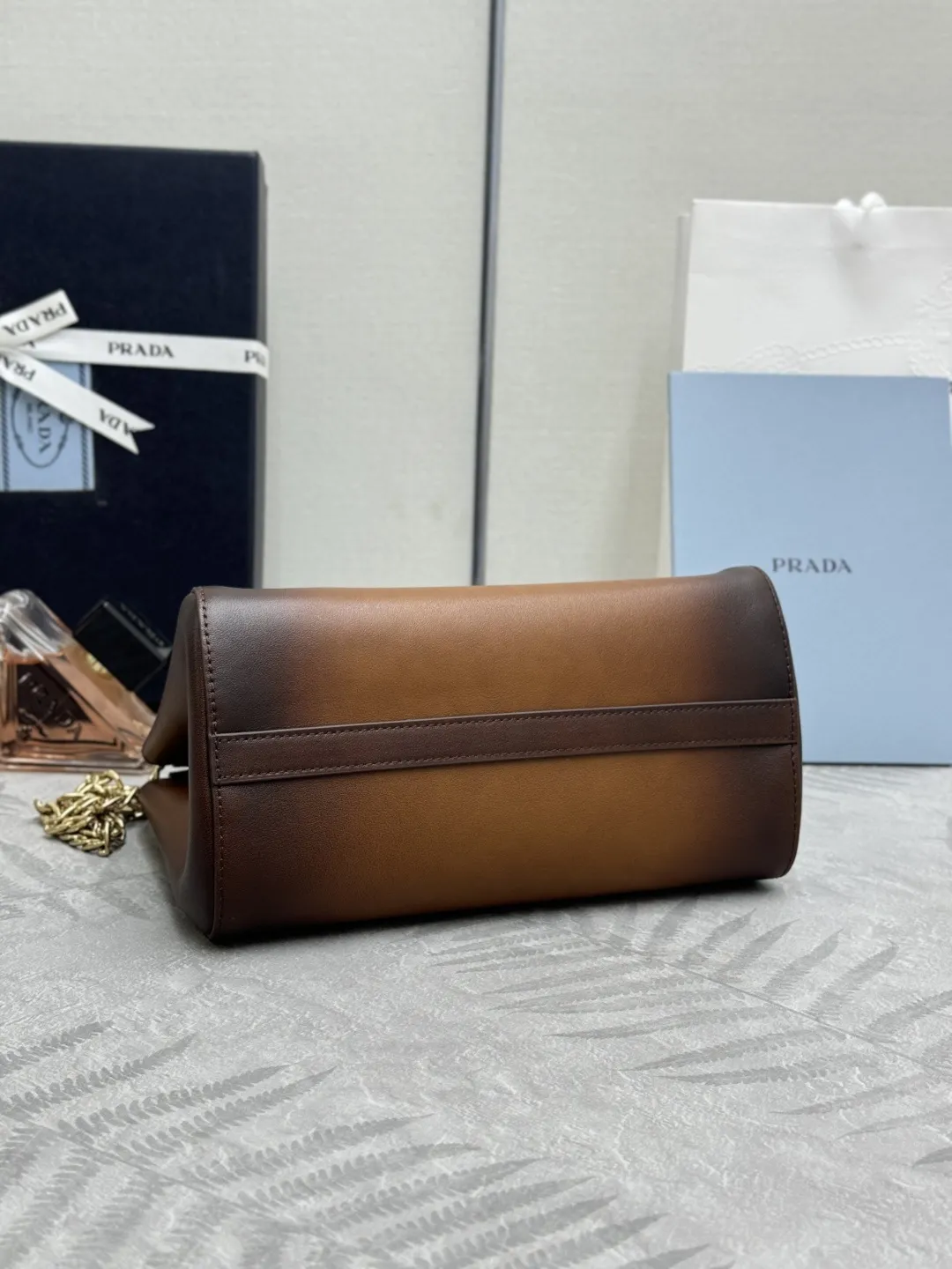 Prada Enchaîné Distressed Leather Mini Chain Bag D92011165 — view 5