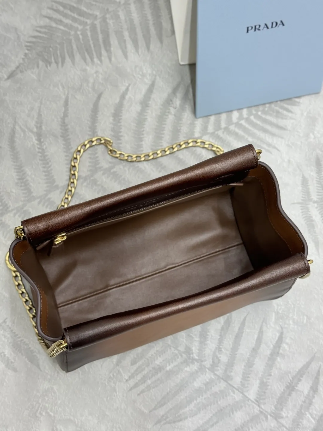 Prada Enchaîné Distressed Leather Mini Chain Bag D92011165 — view 8