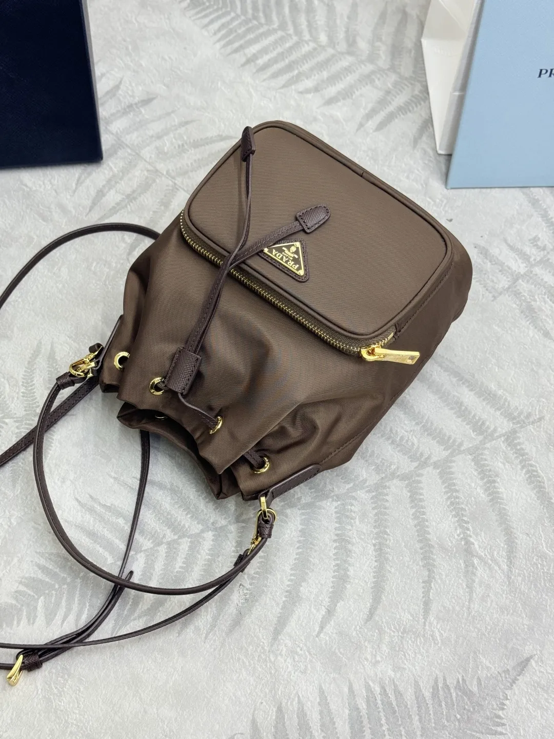 Nylon Drawstring Bucket Bag D64011166 — view 5