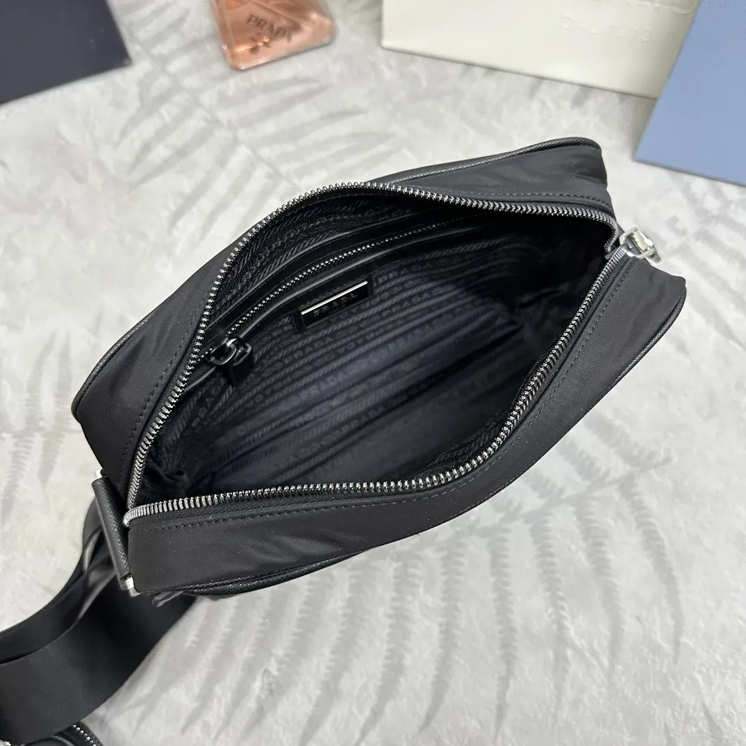 Nylon and Saffiano Leather Crossbody Bag with Pouch D67011168 — view 8