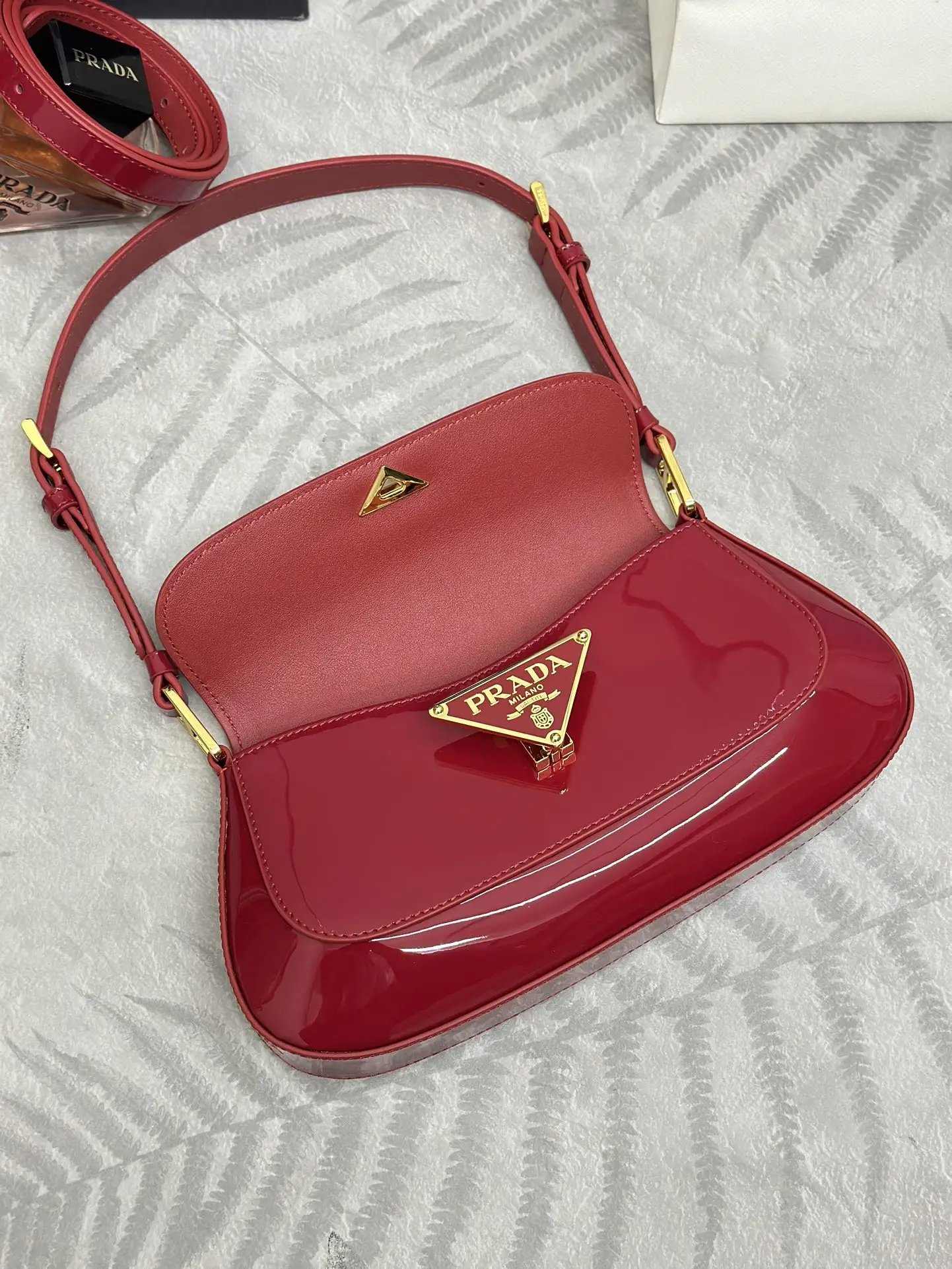 Patent Leather Flap Shoulder Bag D92011172 — view 7