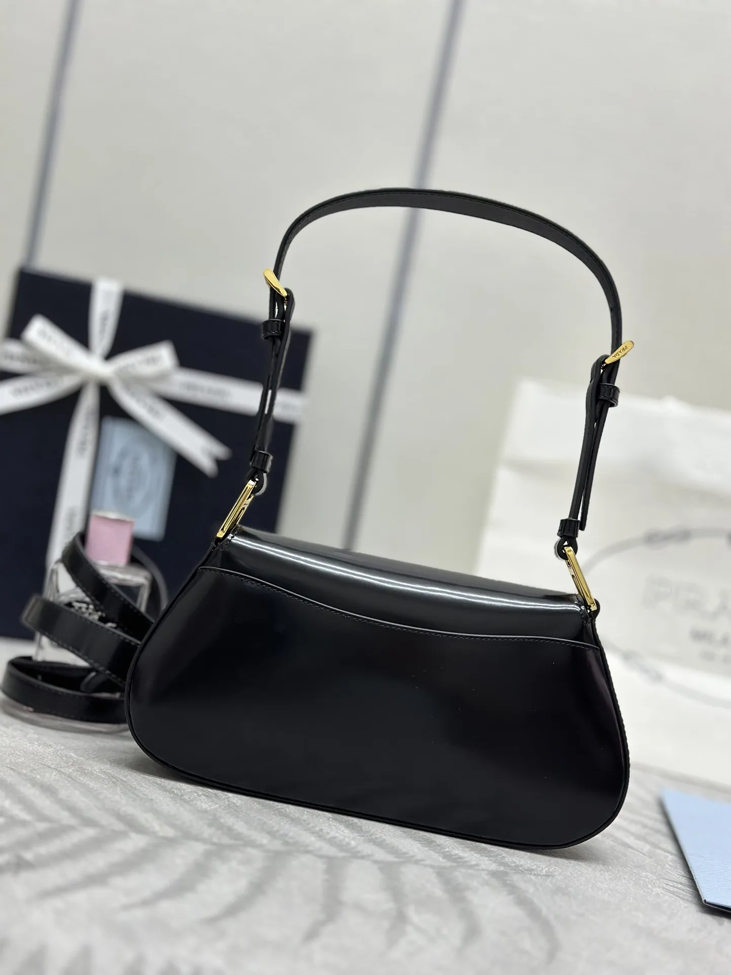 Prada 1BD345 Patent Leather Shoulder Bag D92011173 — view 2