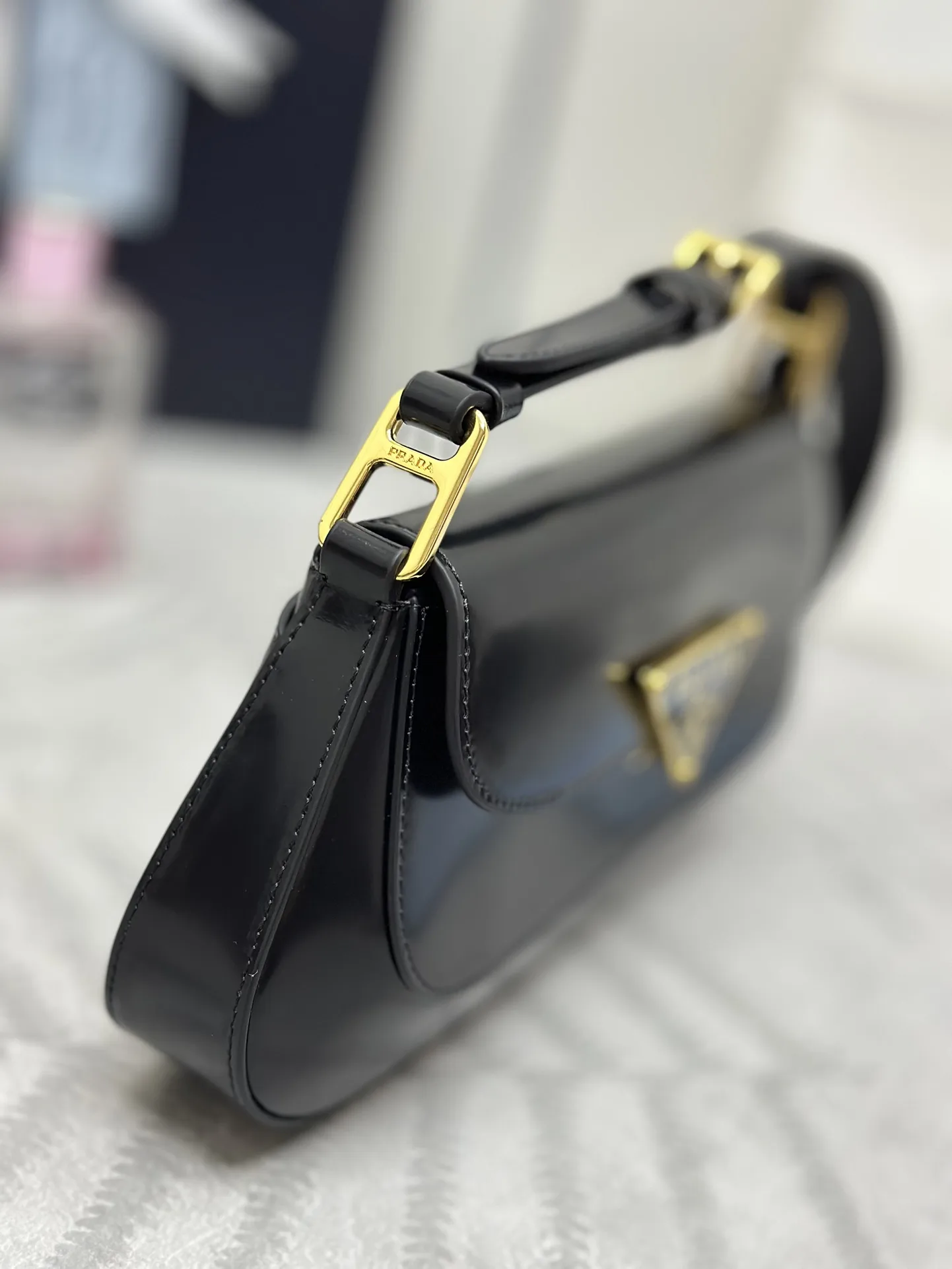 Prada 1BD345 Patent Leather Shoulder Bag D92011173 — view 3