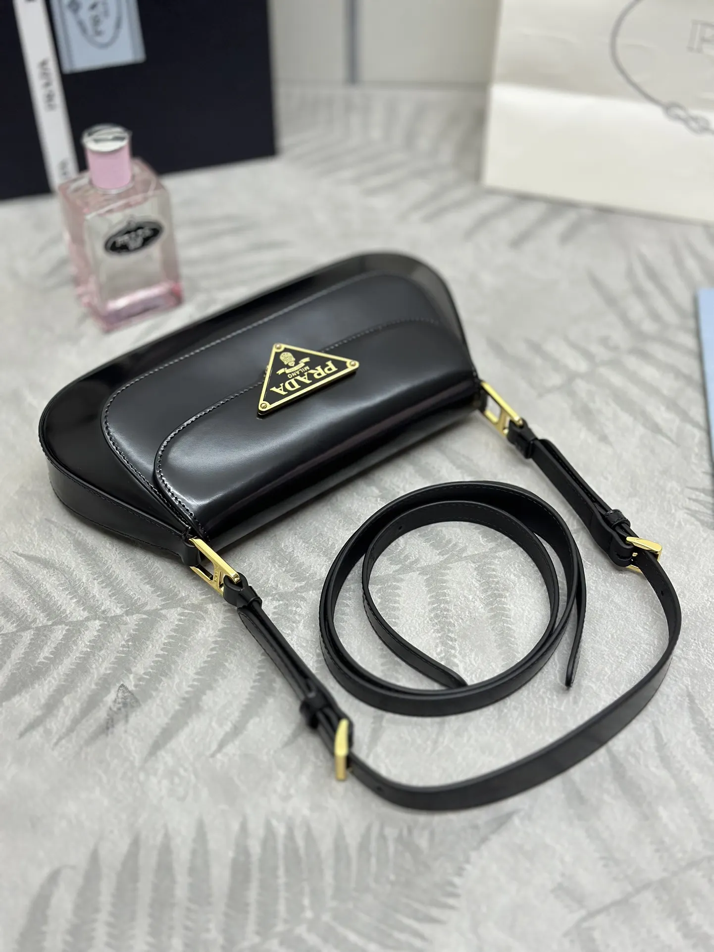 Prada 1BD345 Patent Leather Shoulder Bag D92011173 — view 4