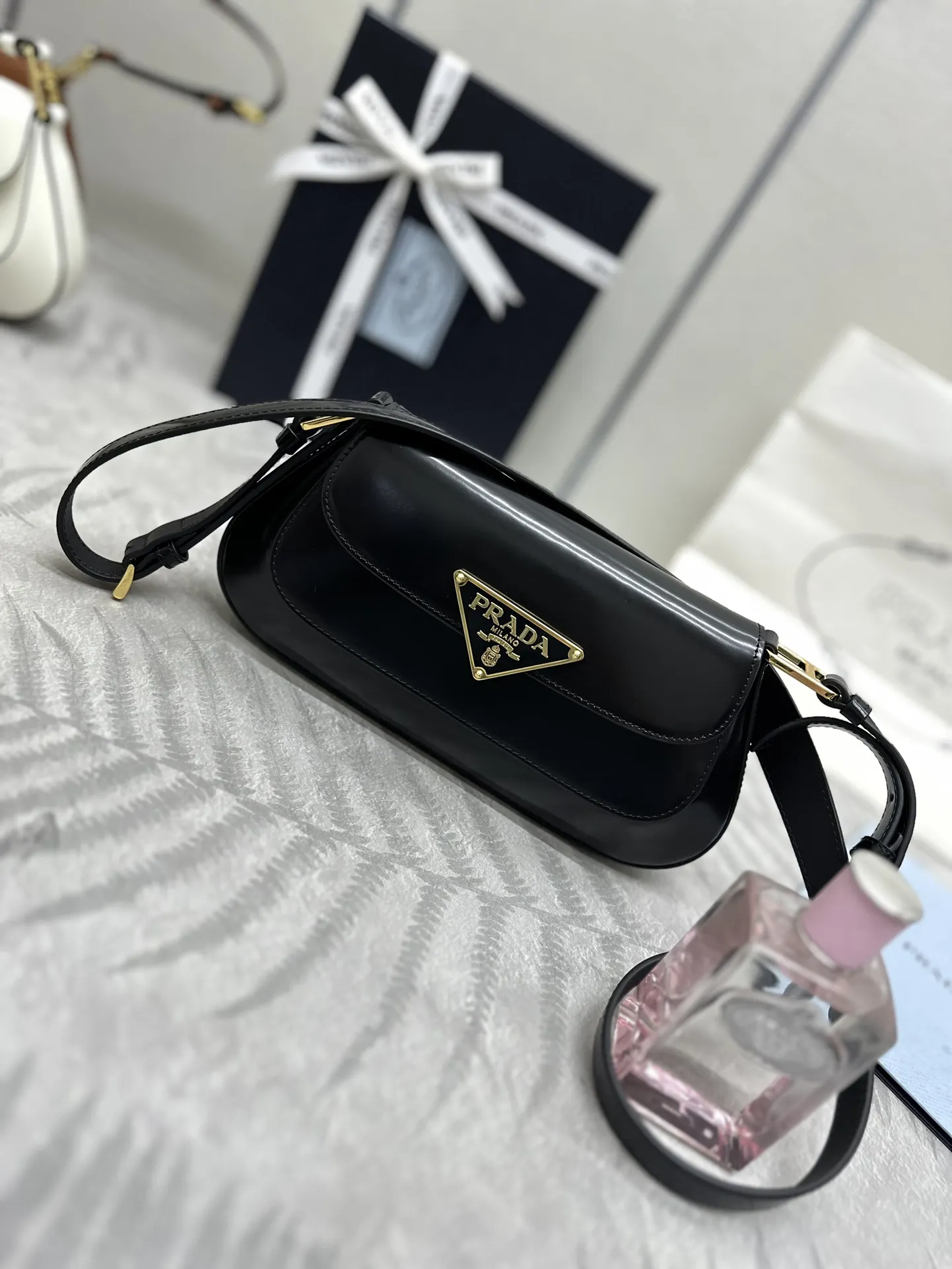 Prada 1BD345 Patent Leather Shoulder Bag D92011173 — view 9