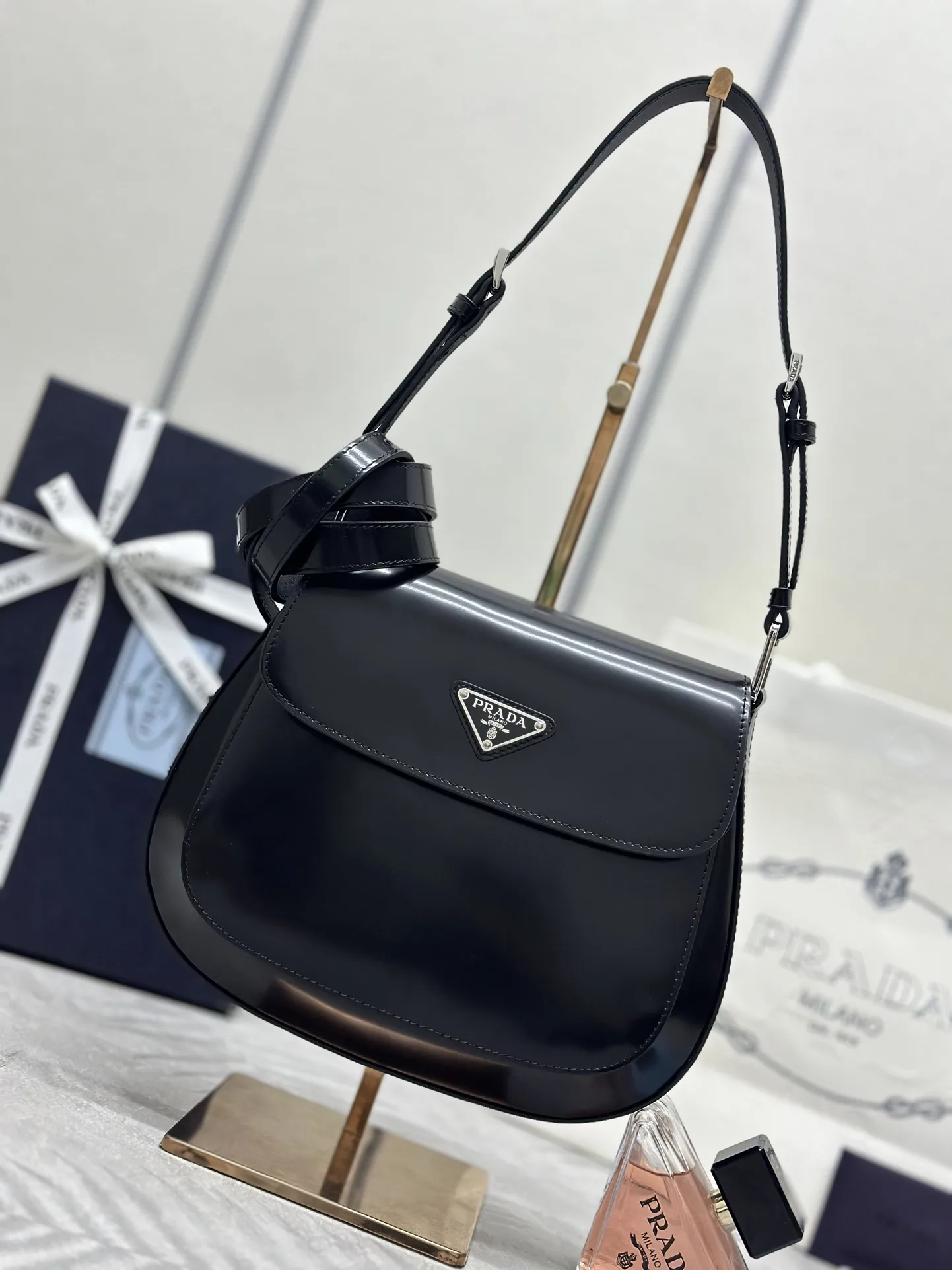 Large Flap Shoulder Bag with Dual Straps D89011174