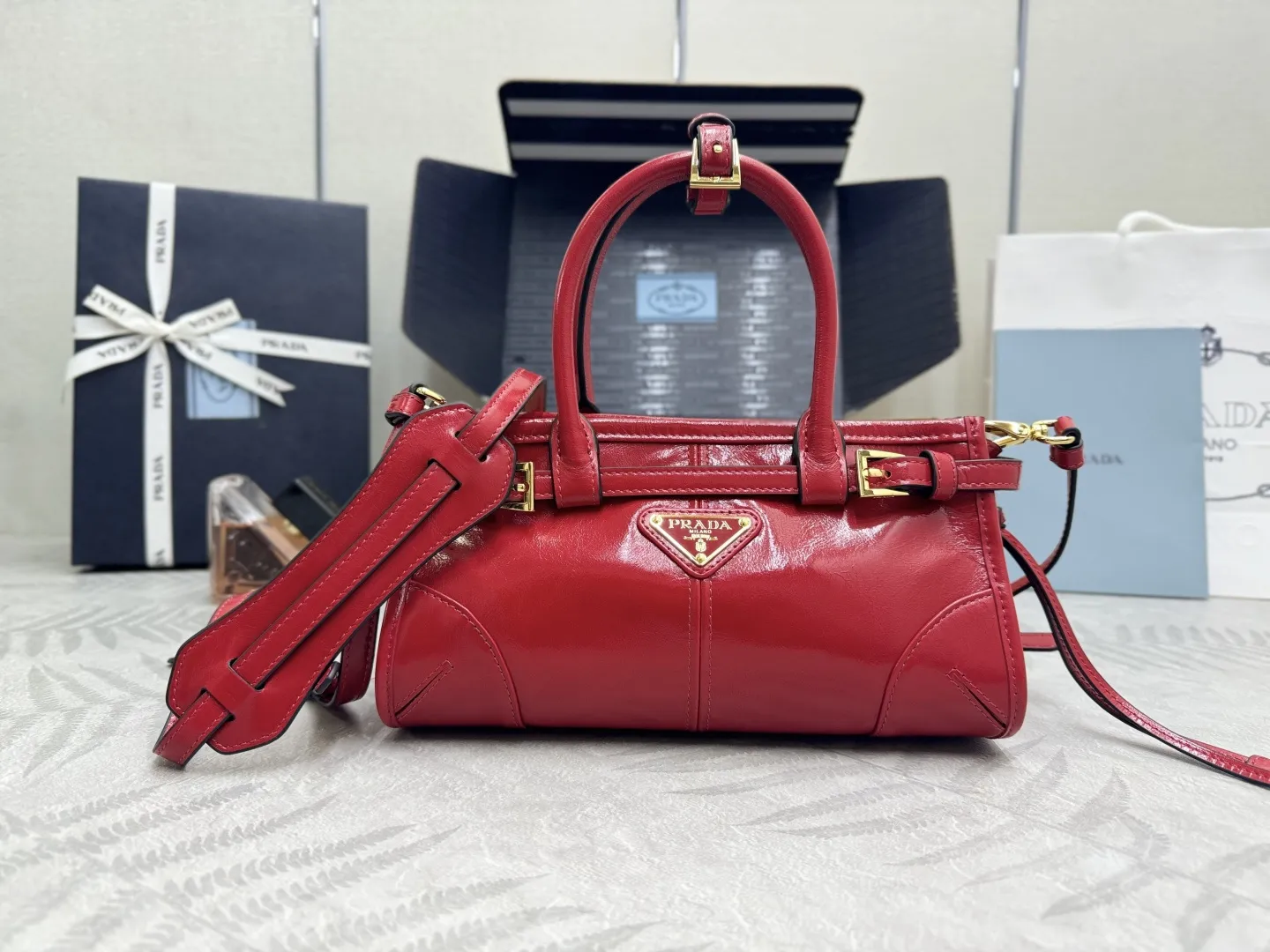 Prada Bonnie Mini Softlux Leather Top-Handle Bag D99011175