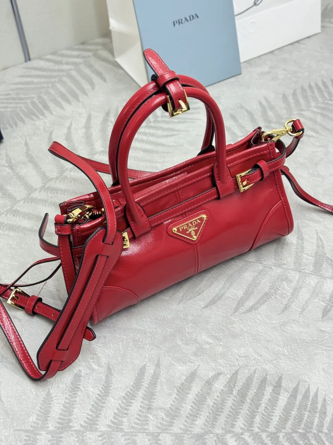 Prada Bonnie Mini Softlux Leather Top-Handle Bag D99011175 — view 2