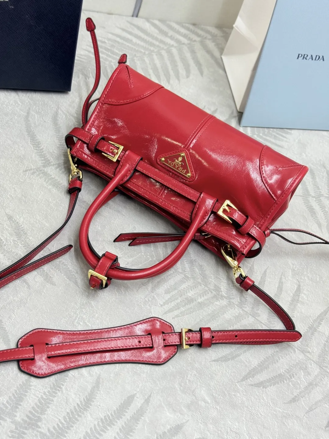 Prada Bonnie Mini Softlux Leather Top-Handle Bag D99011175 — view 5