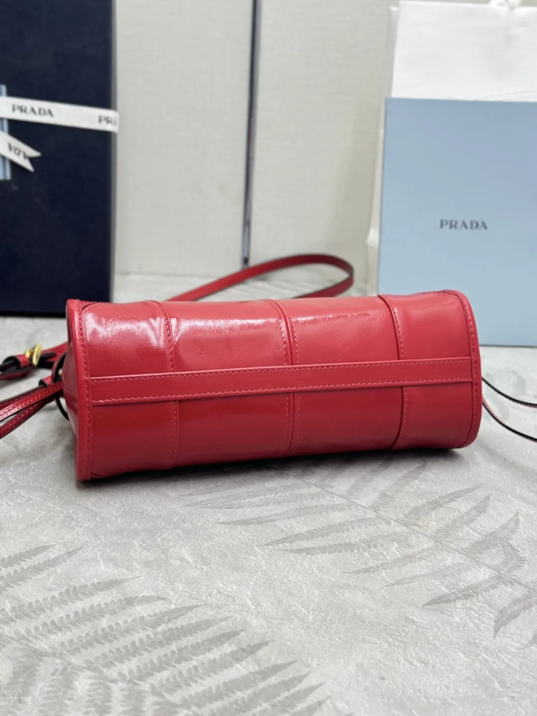 Prada Bonnie Mini Softlux Leather Top-Handle Bag D99011175 — view 6