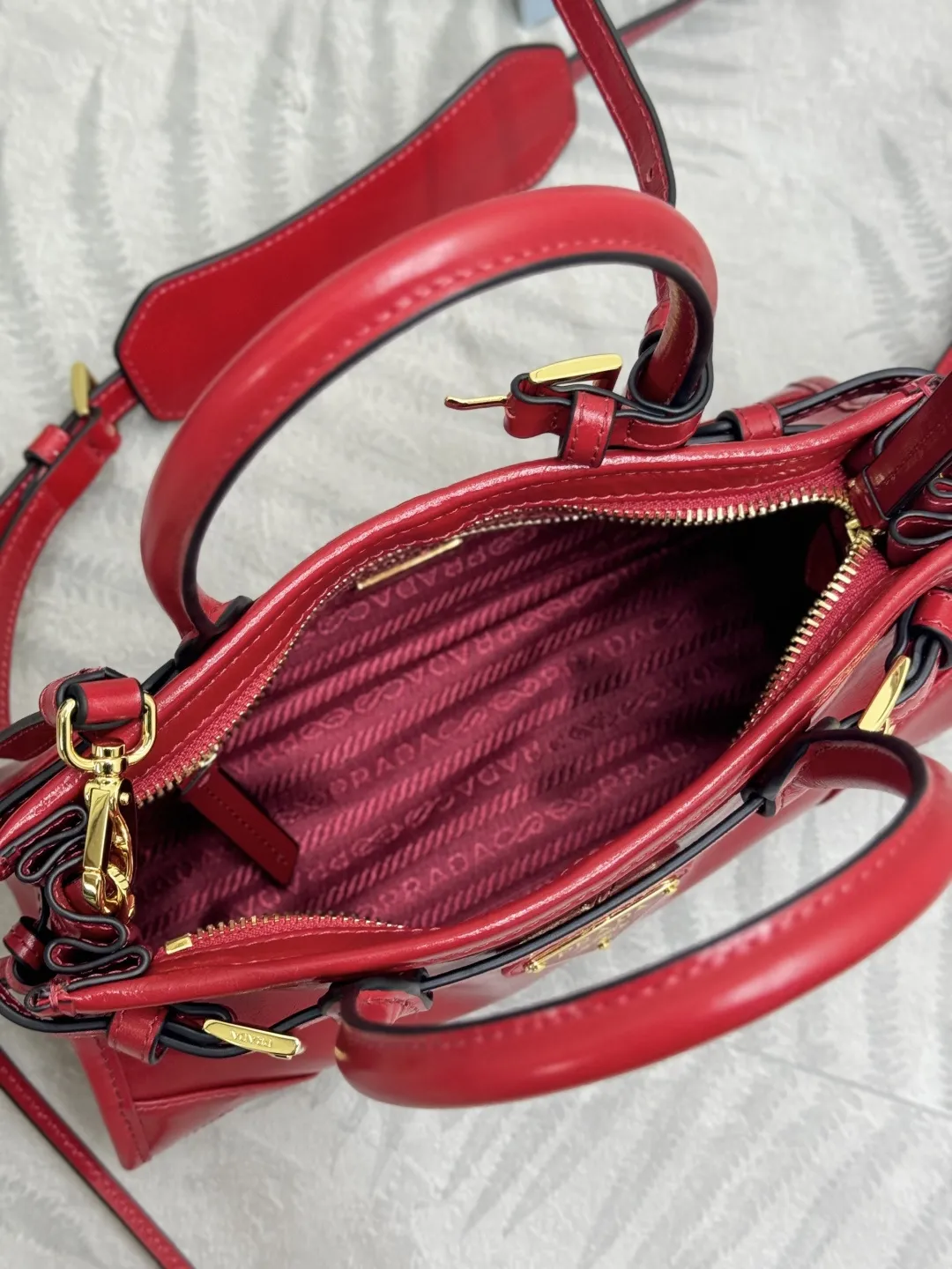 Prada Bonnie Mini Softlux Leather Top-Handle Bag D99011175 — view 8