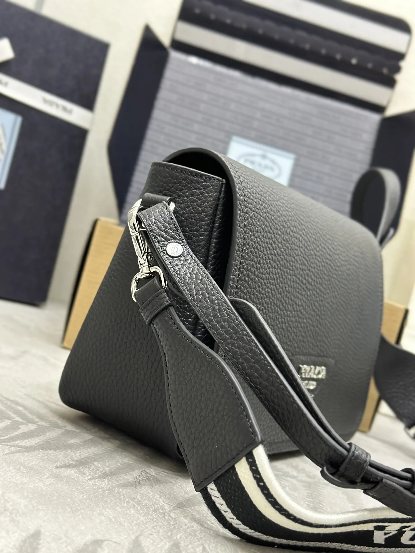Prada Deerskin-Effect Leather Crossbody Bag D101011177 — view 2