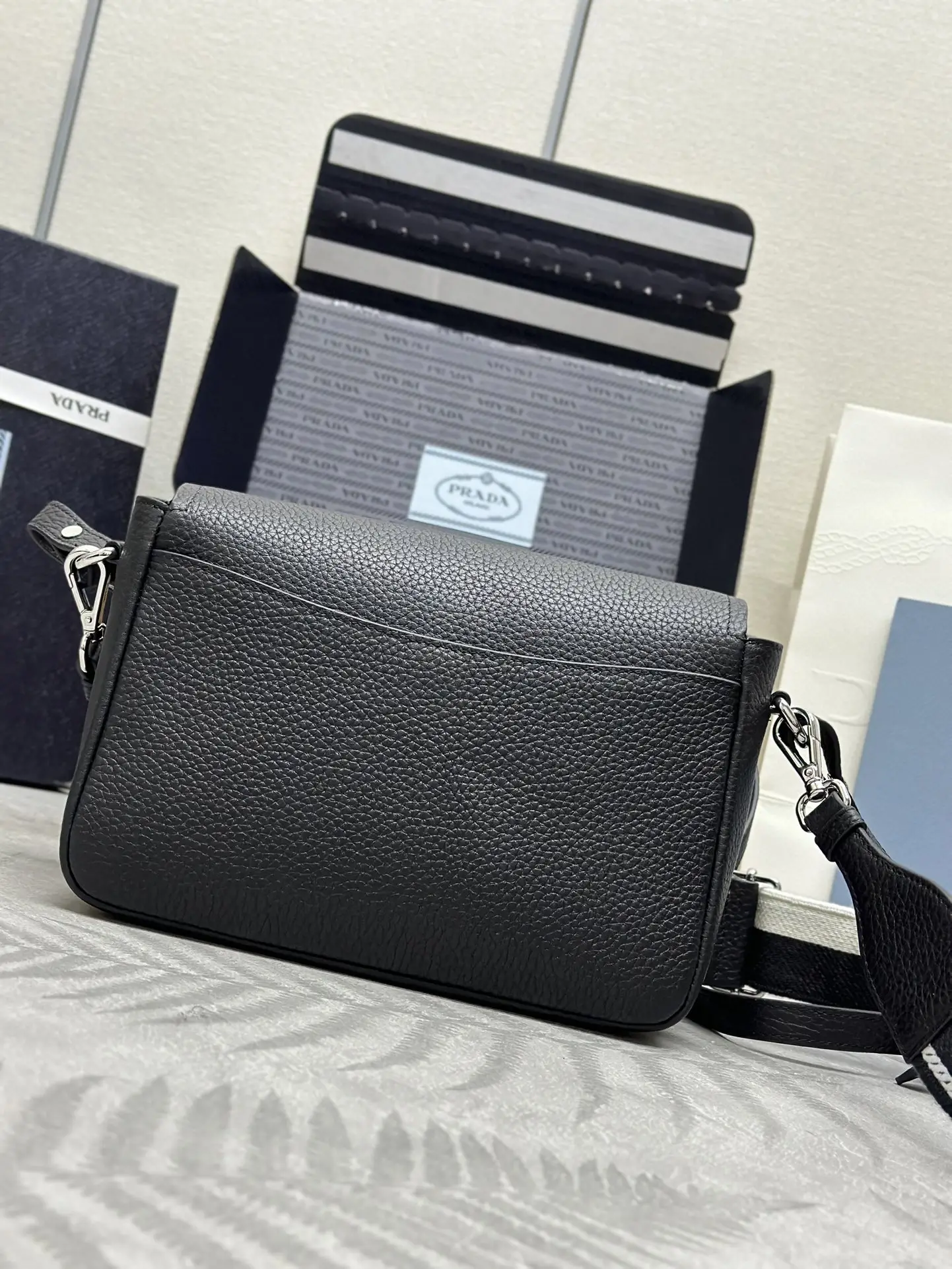 Prada Deerskin-Effect Leather Crossbody Bag D101011177 — view 3