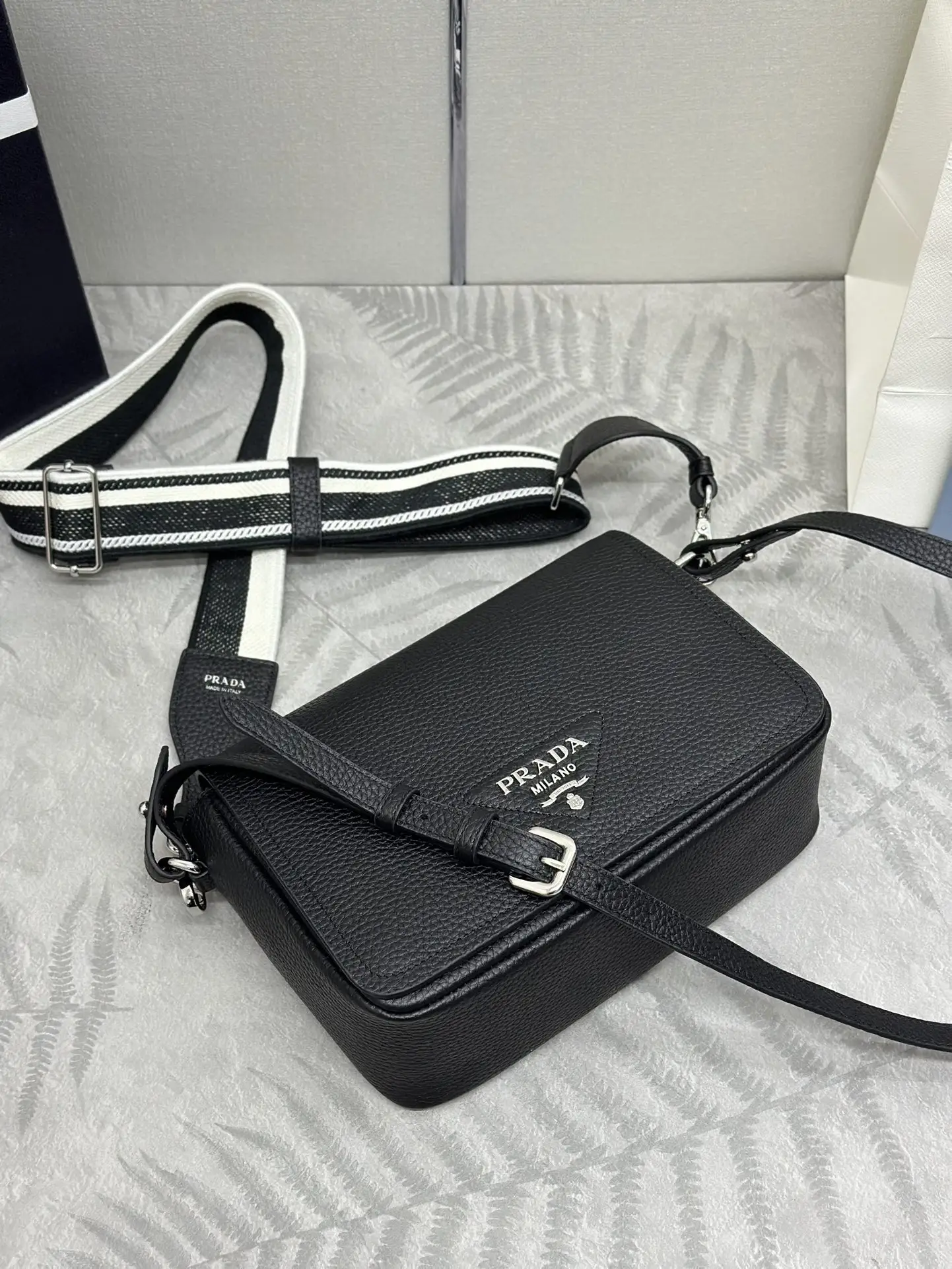 Prada Deerskin-Effect Leather Crossbody Bag D101011177 — view 4