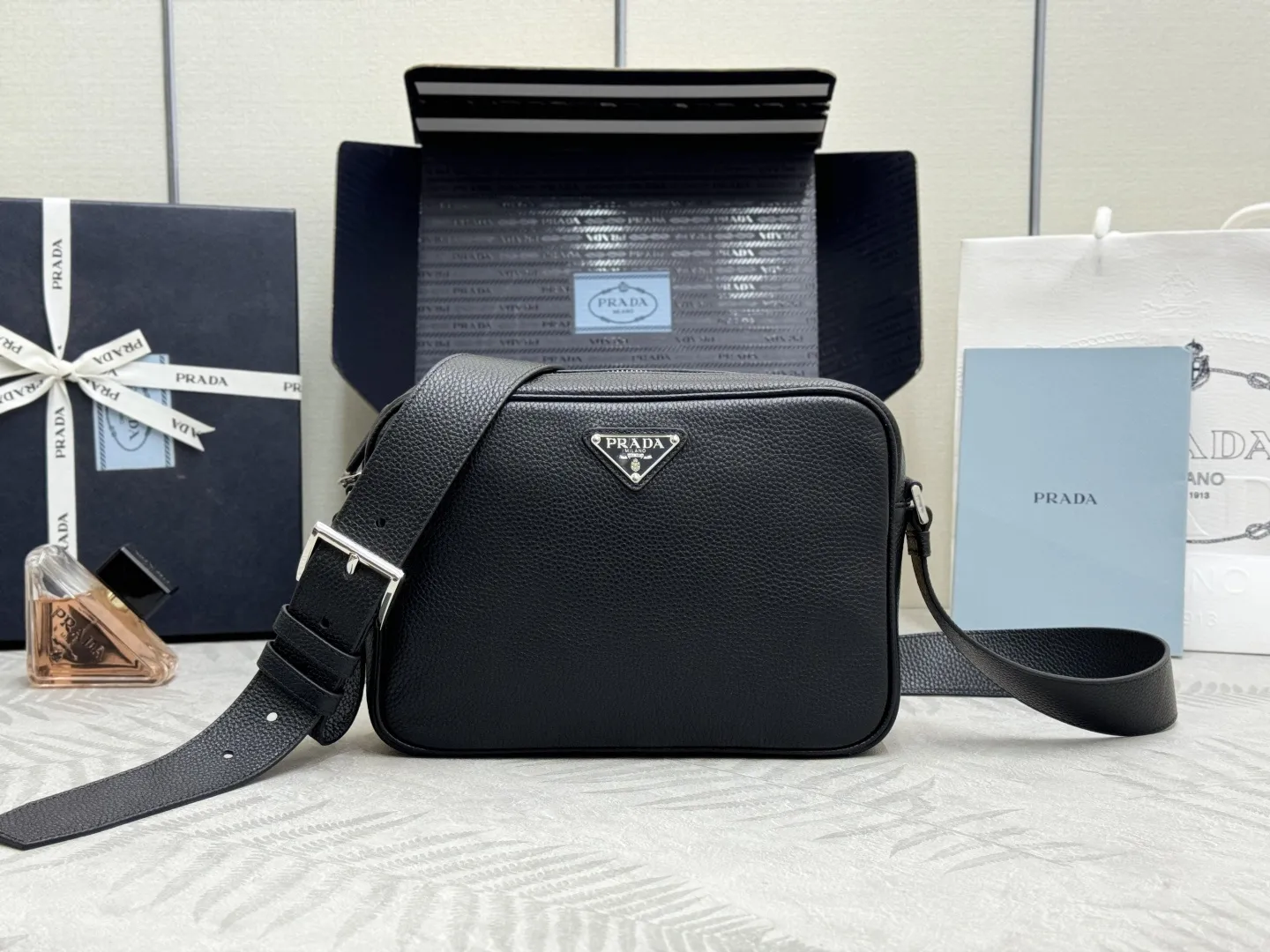 Prada Grained Leather Camera Bag D87011178