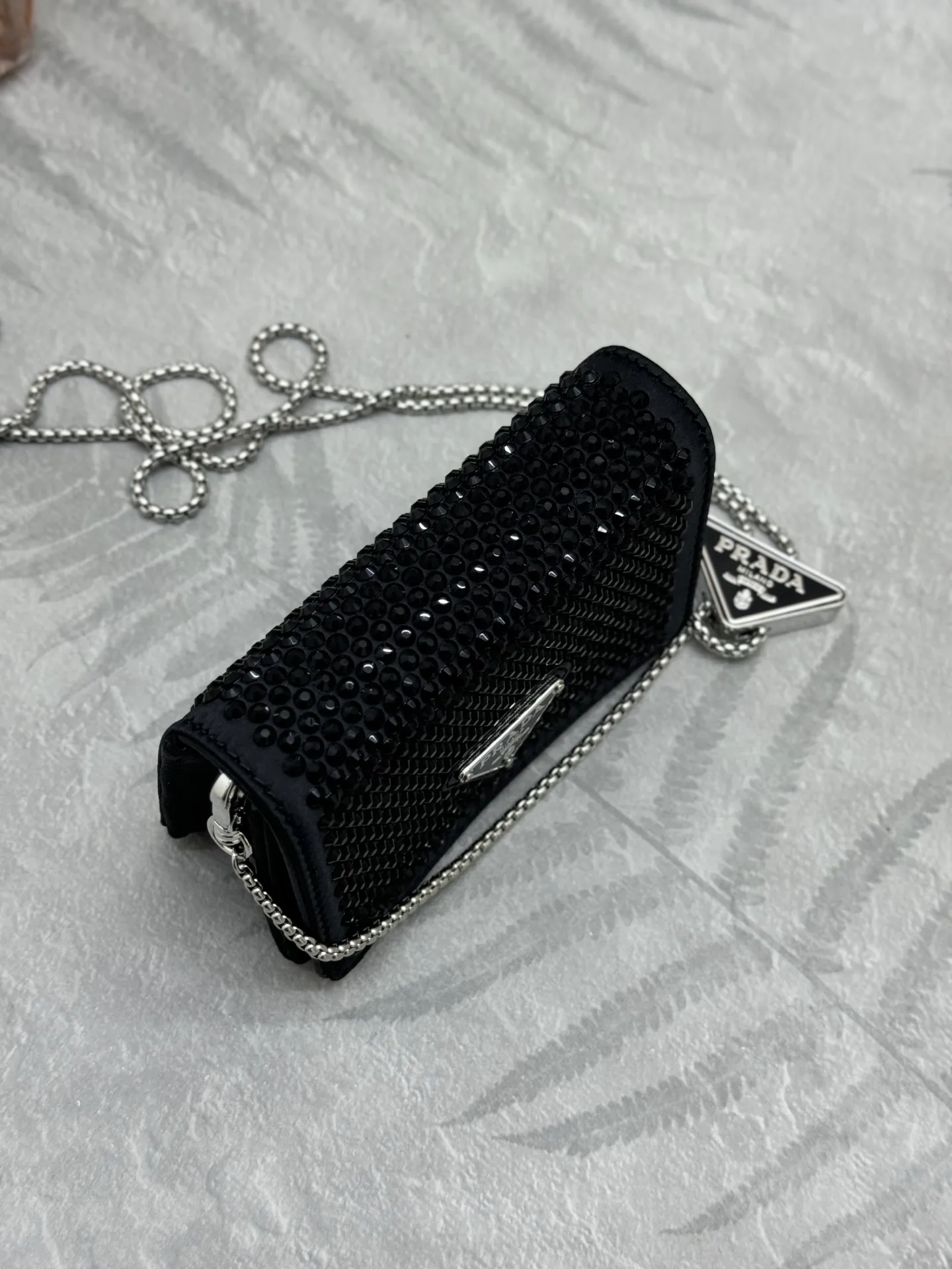 Crystal-Embellished Mini Bag with Detachable Chain D61011181 — view 3