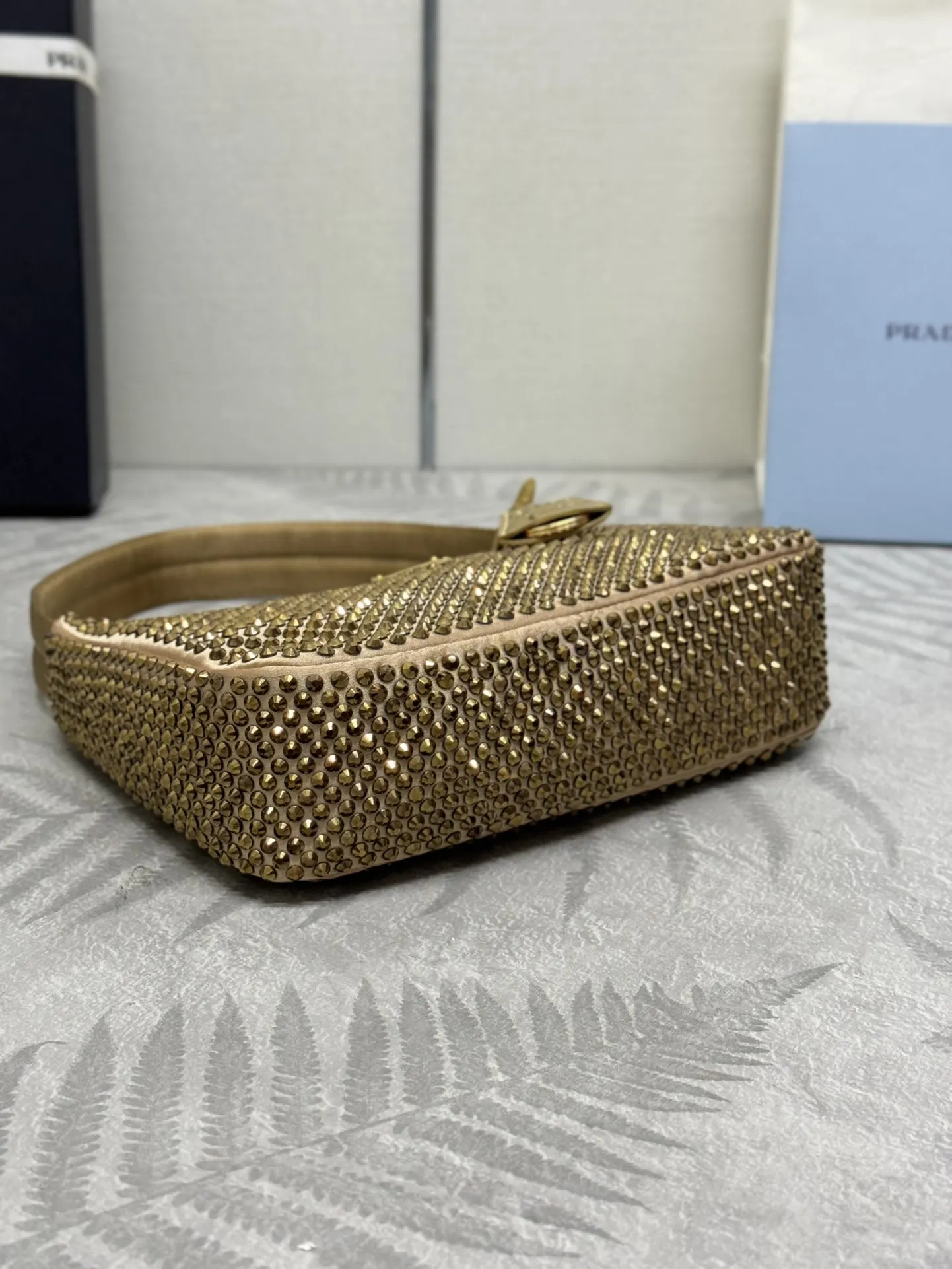 Prada Crystal-Embellished Re-Edition 2000 Hobo Bag D69011184 — view 4