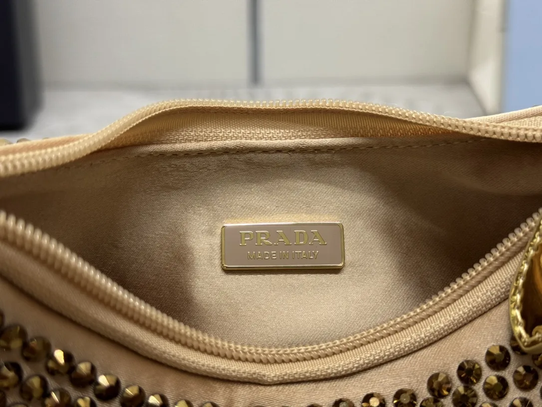 Prada Crystal-Embellished Re-Edition 2000 Hobo Bag D69011184 — view 9