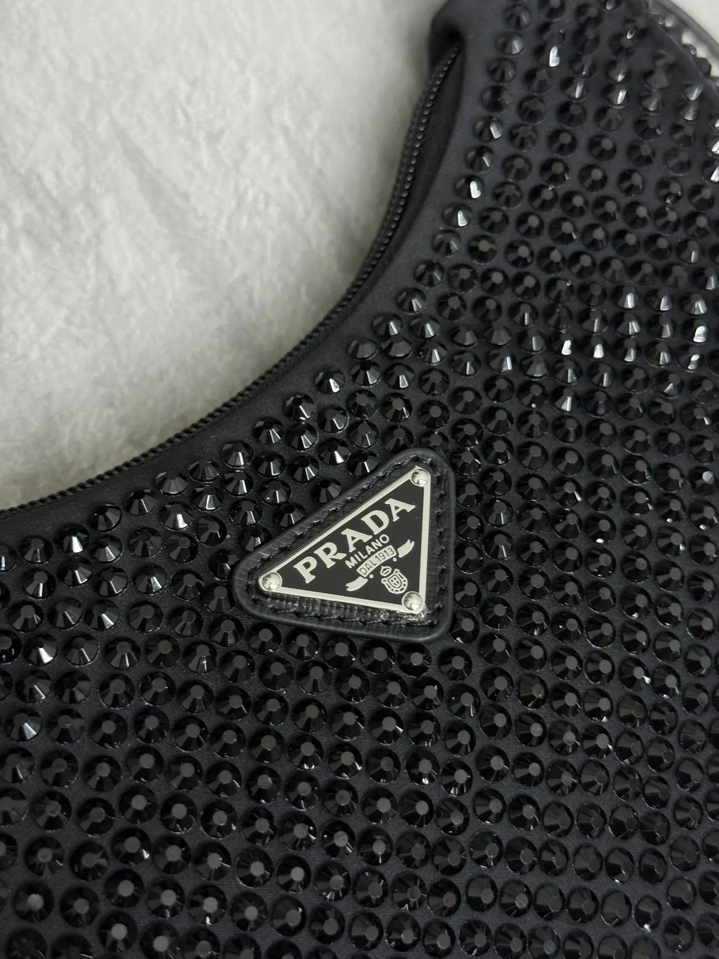 Prada Re-Edition 2000 Crystal-Embellished Hobo Bag D59011185 — view 6