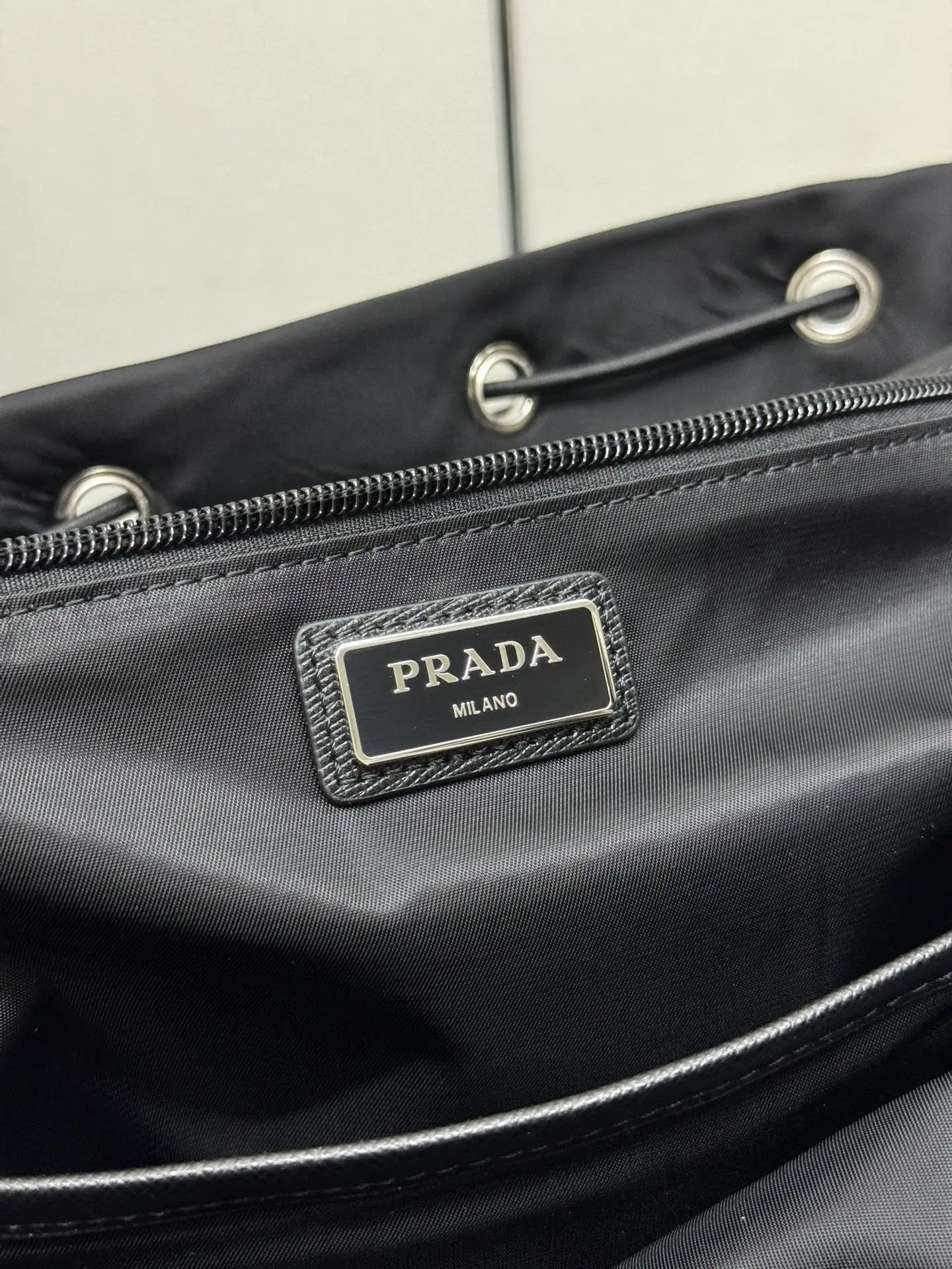 Re-Nylon and Saffiano Leather Backpack D104011188 — view 9