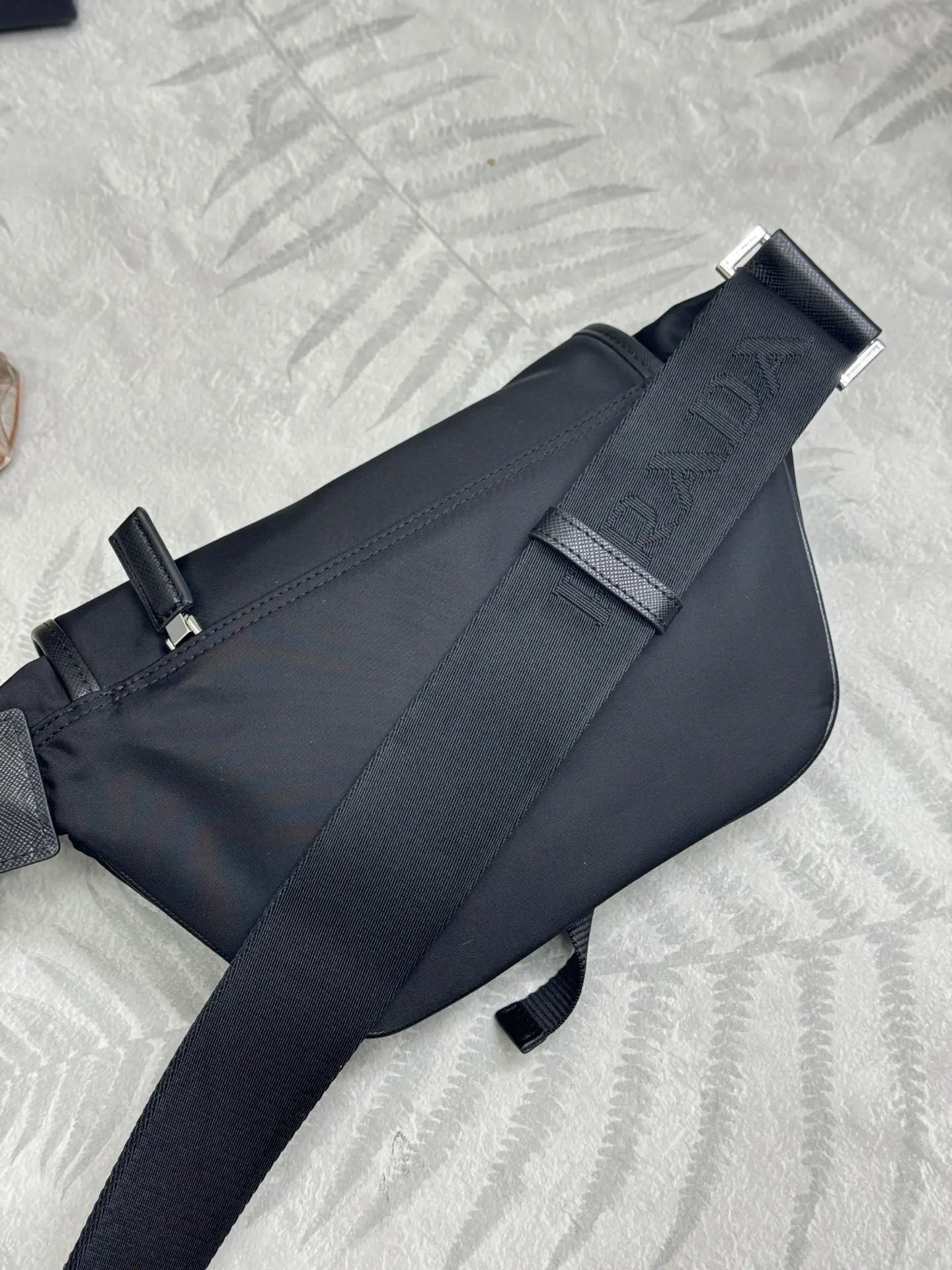 Nylon and Leather Belt Bag 2VH176 D69011189 — view 6