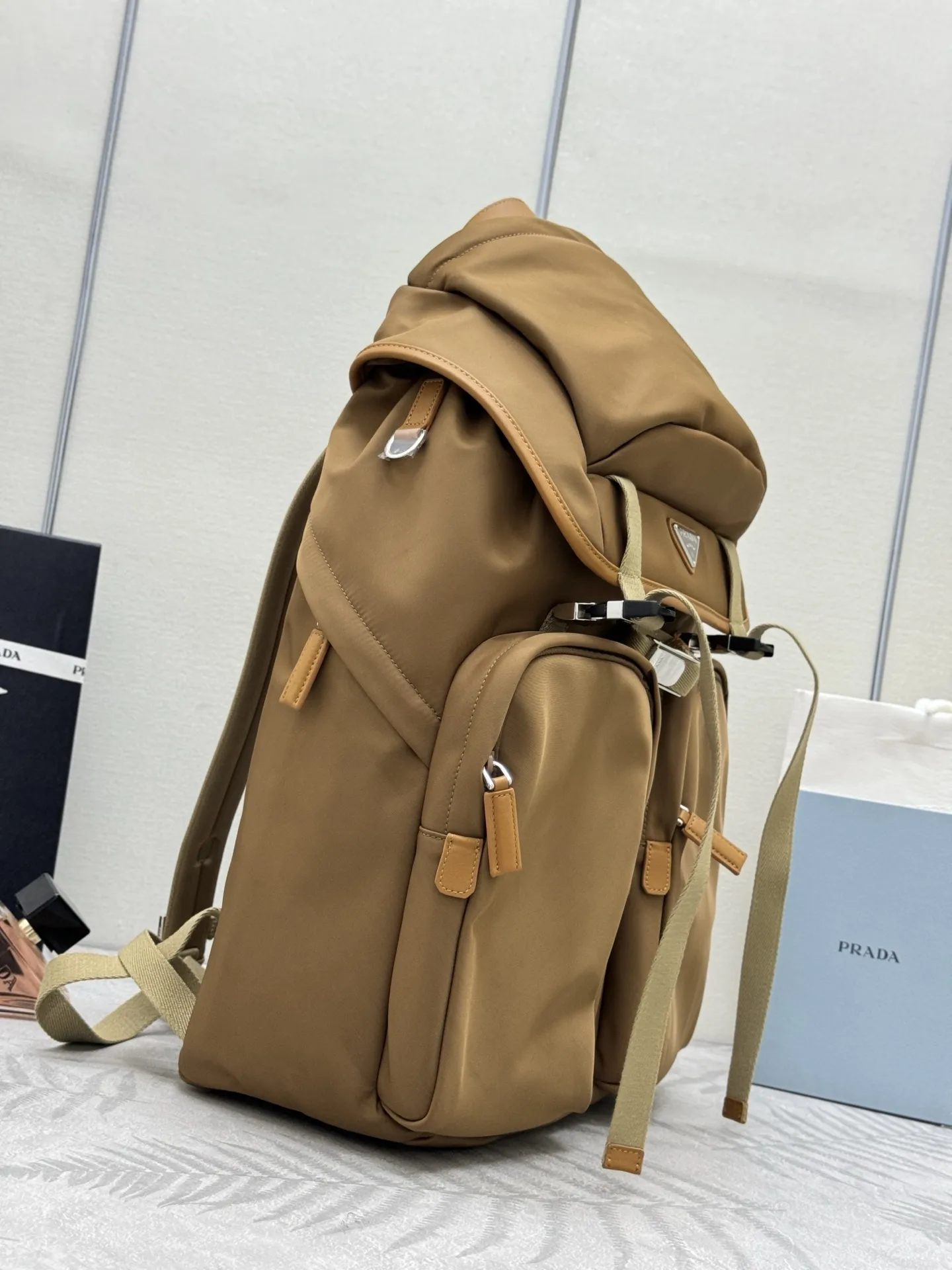 Prada Re-Nylon and Leather Backpack D104011190 — view 2
