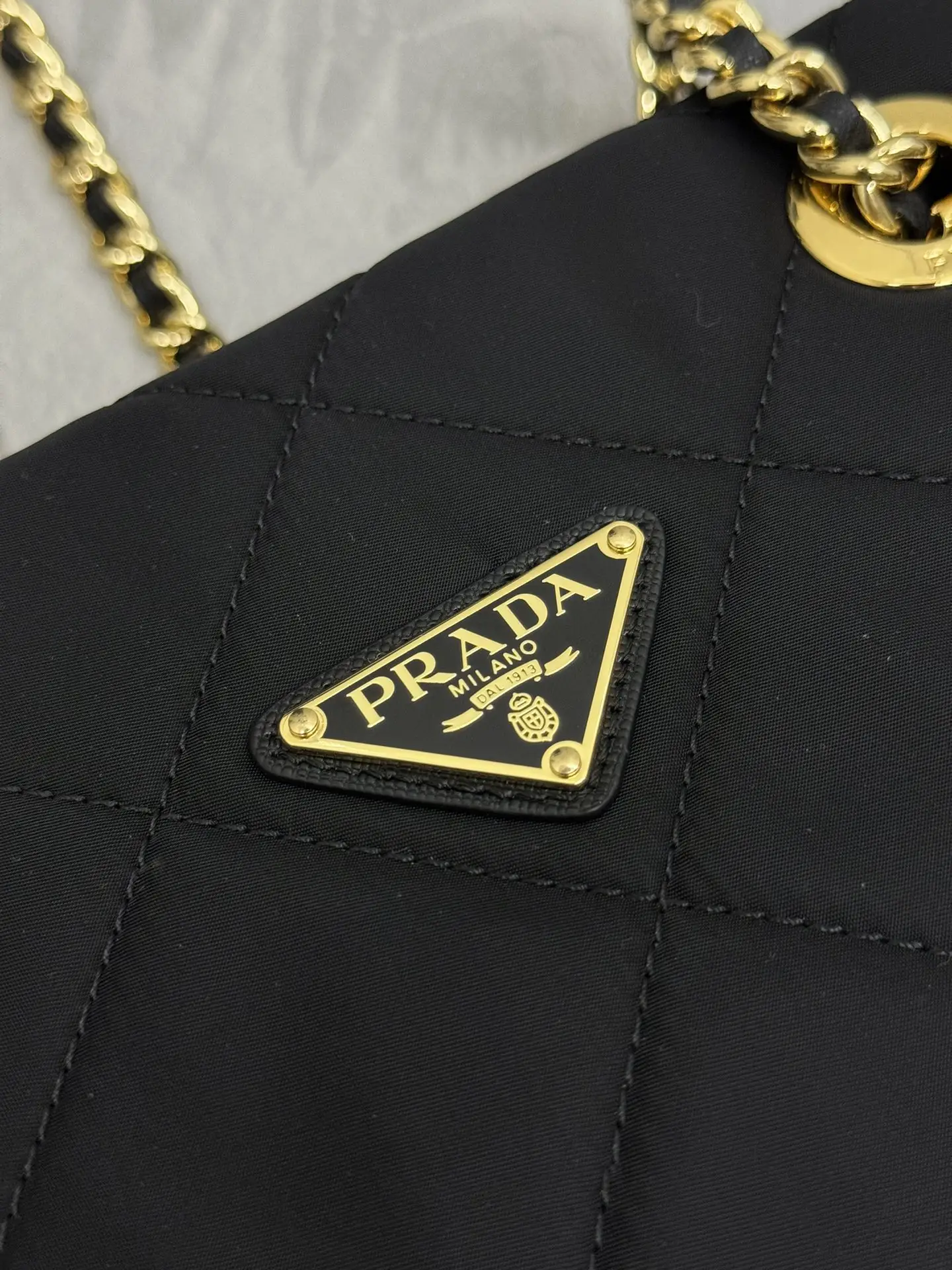 Prada Quilted Nylon Shoulder Bag 1BG529 D76011194 — view 7