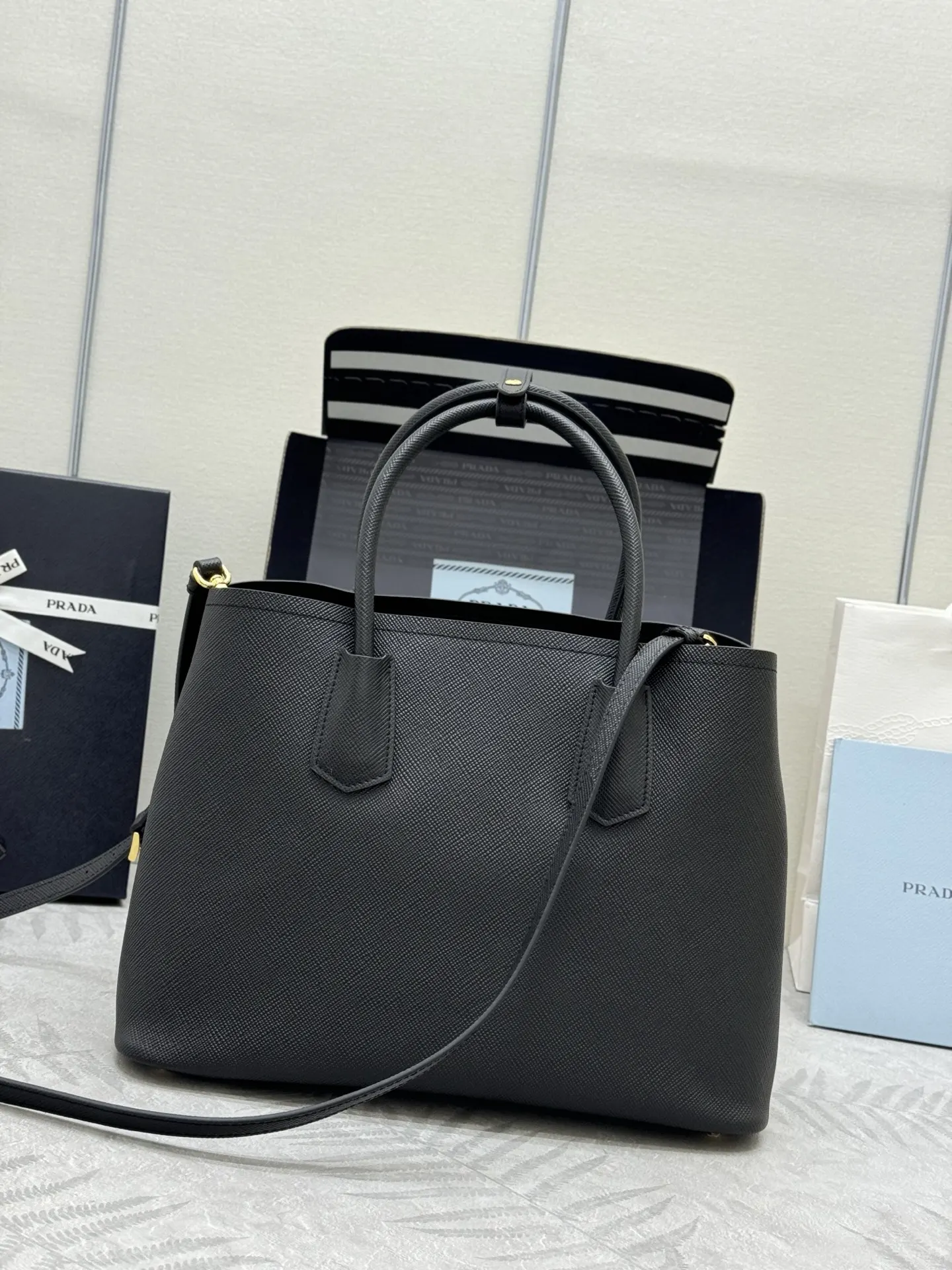 Prada Saffiano Leather Tote Bag D111011041 — view 2