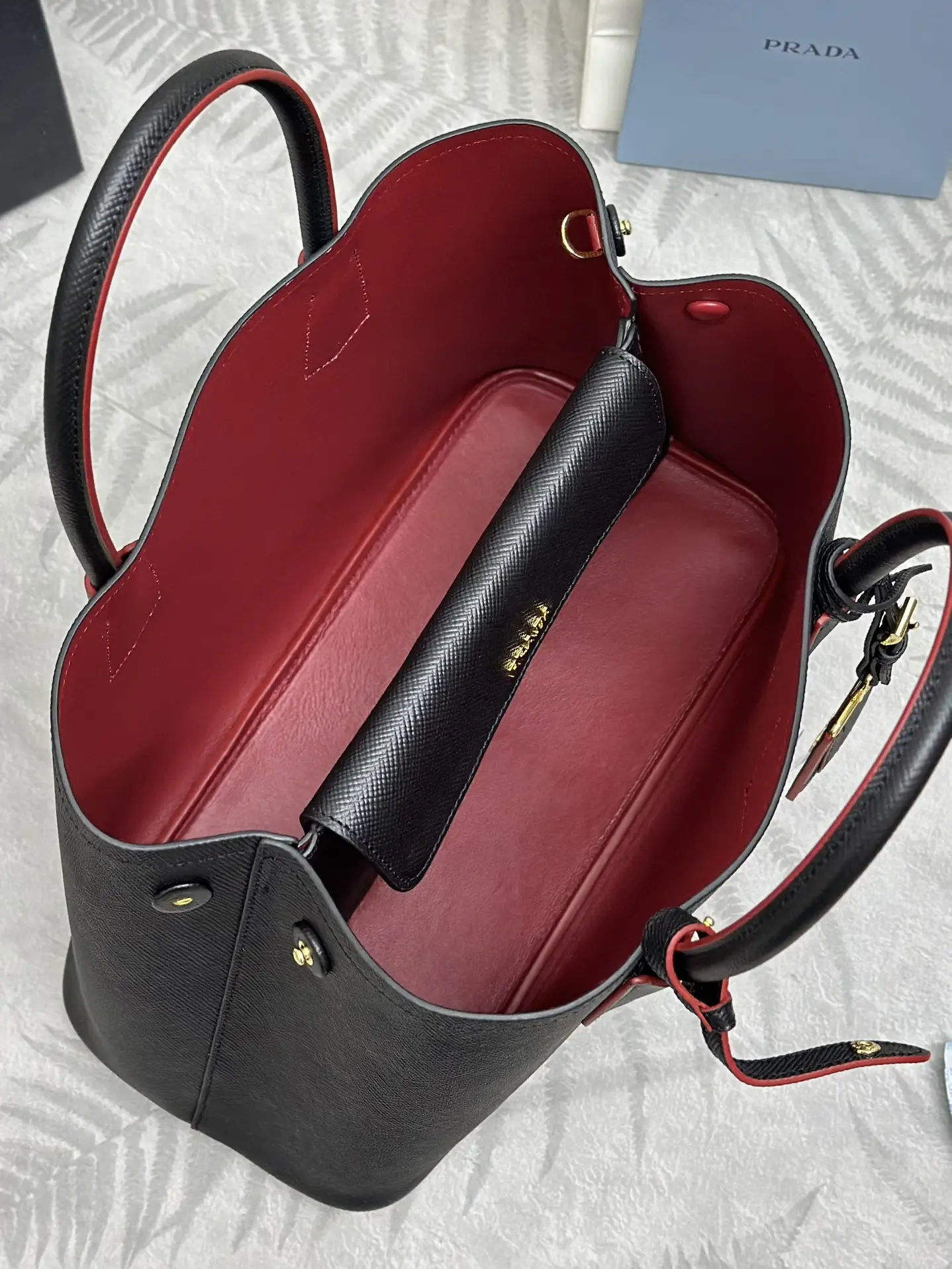Prada Saffiano Leather Tote Bag D111011196 — view 7