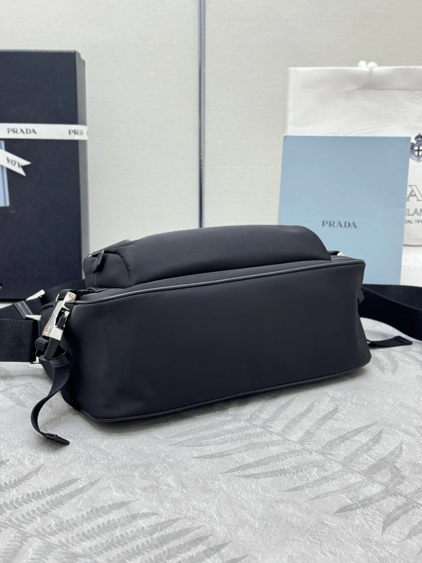 Re-Nylon and Saffiano Leather Crossbody Bag D67011045 — view 4