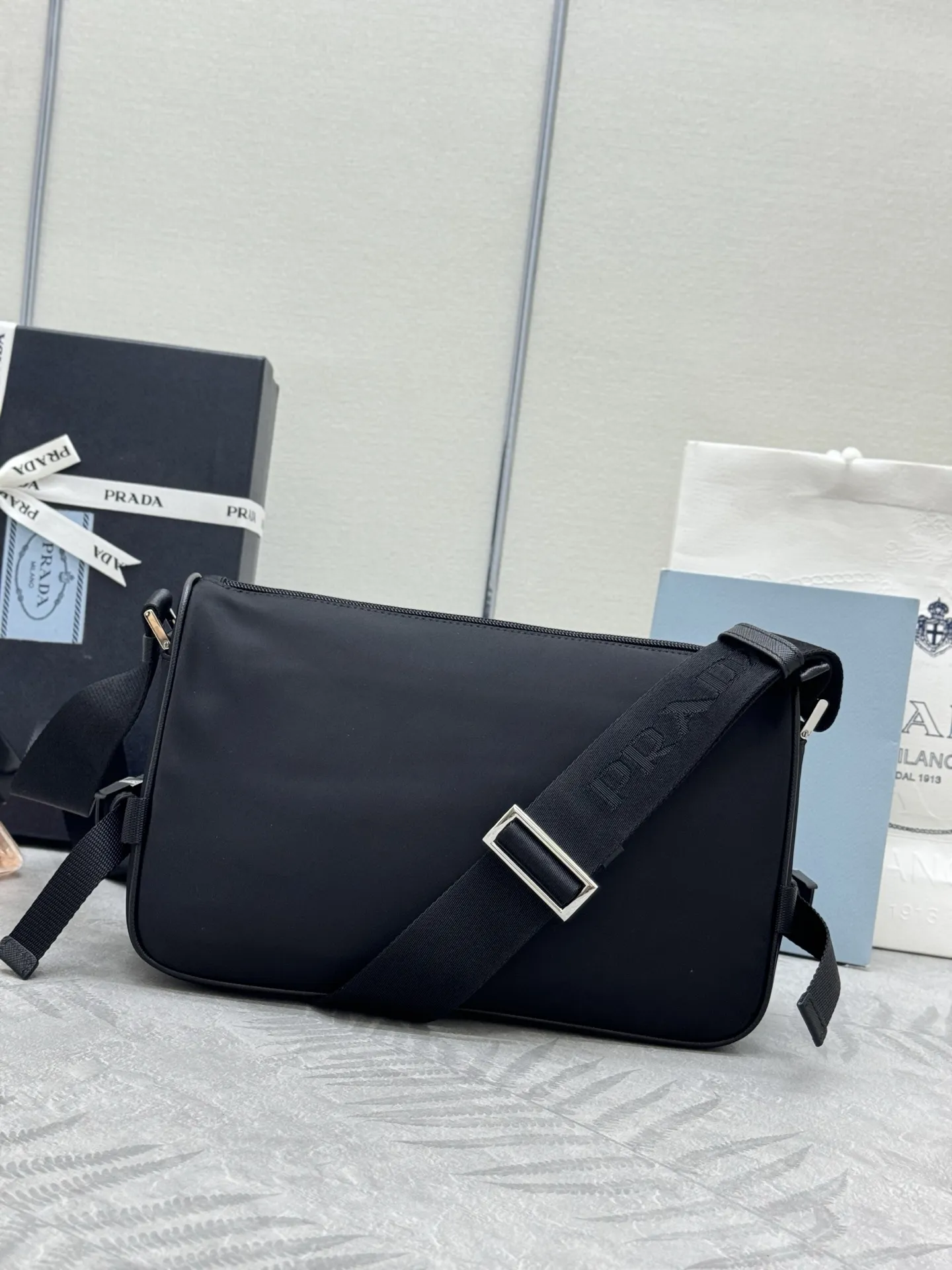 Re-Nylon and Saffiano Leather Crossbody Bag D67011045 — view 5