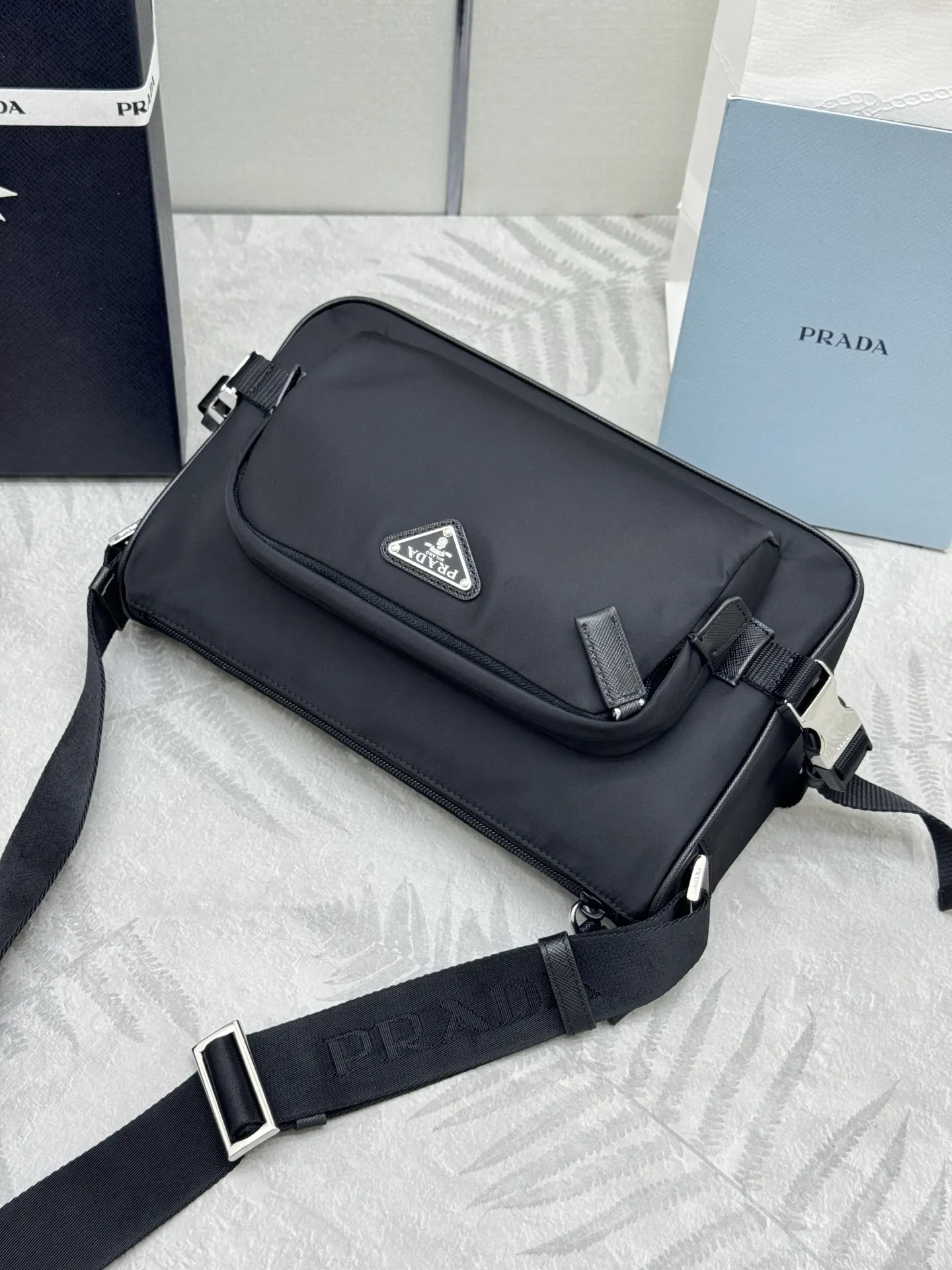 Re-Nylon and Saffiano Leather Crossbody Bag D67011045 — view 6