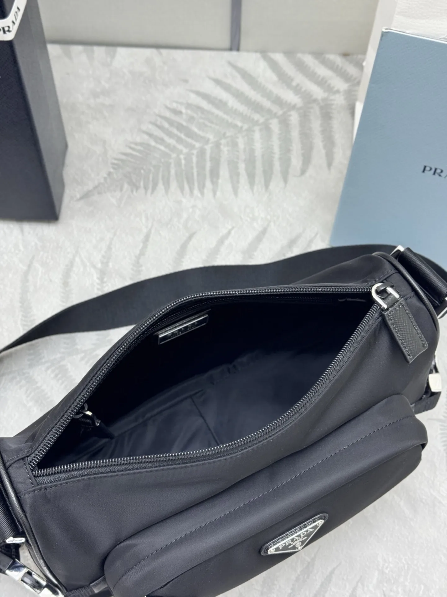 Re-Nylon and Saffiano Leather Crossbody Bag D67011045 — view 8