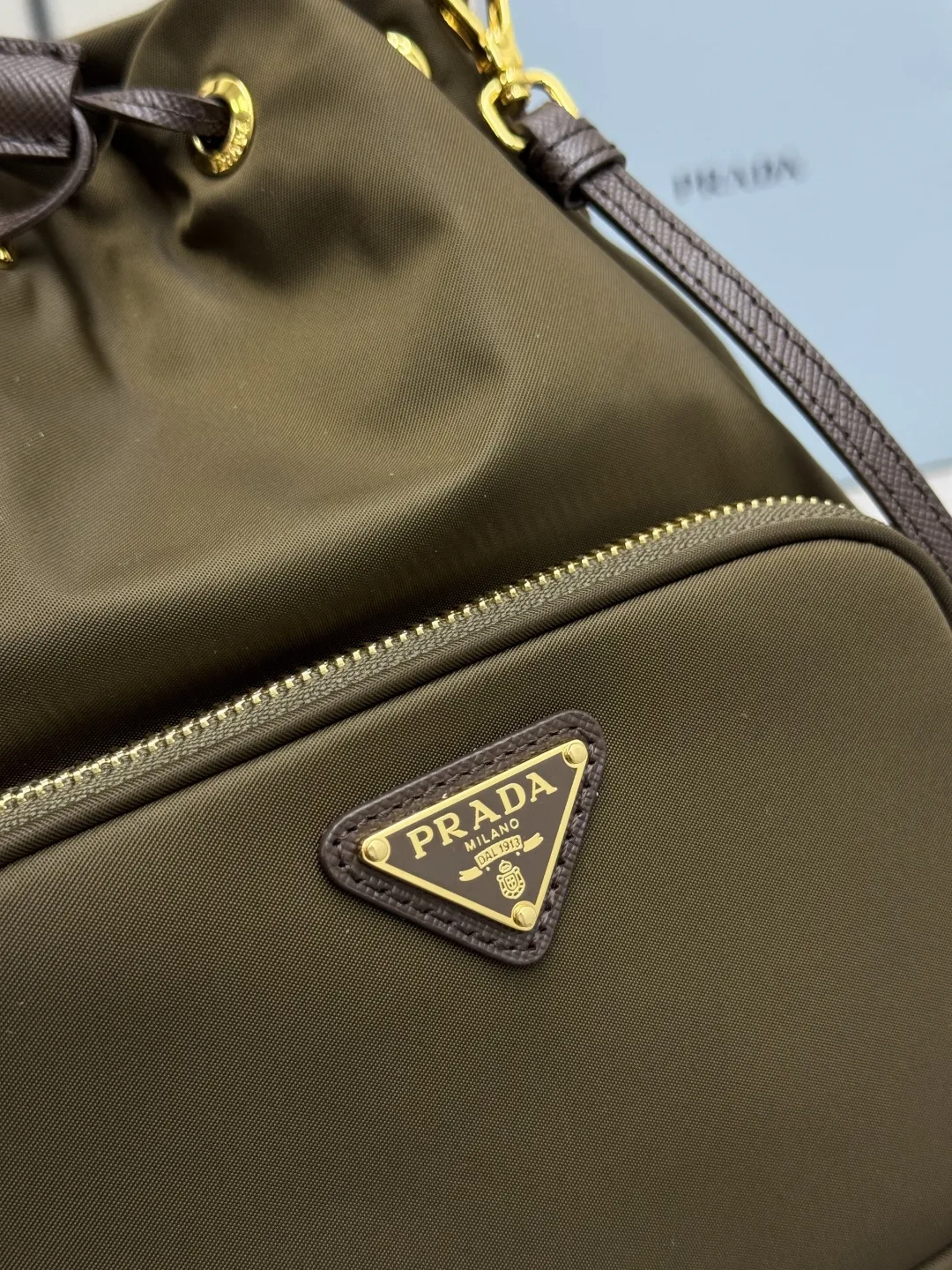 Prada Nylon Drawstring Bucket Bag D64011198 — view 7