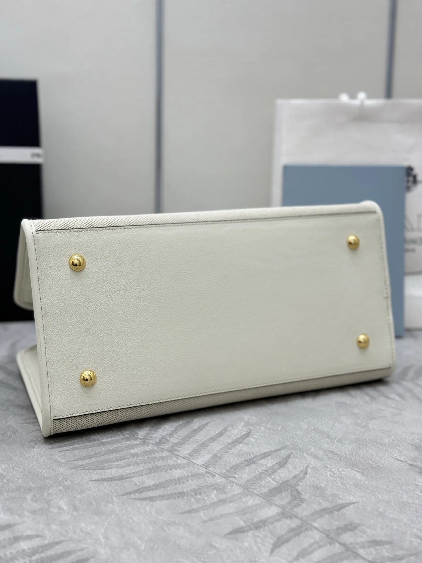 Prada 1BG572 Linen Blend Tote Bag D91011200 — view 6