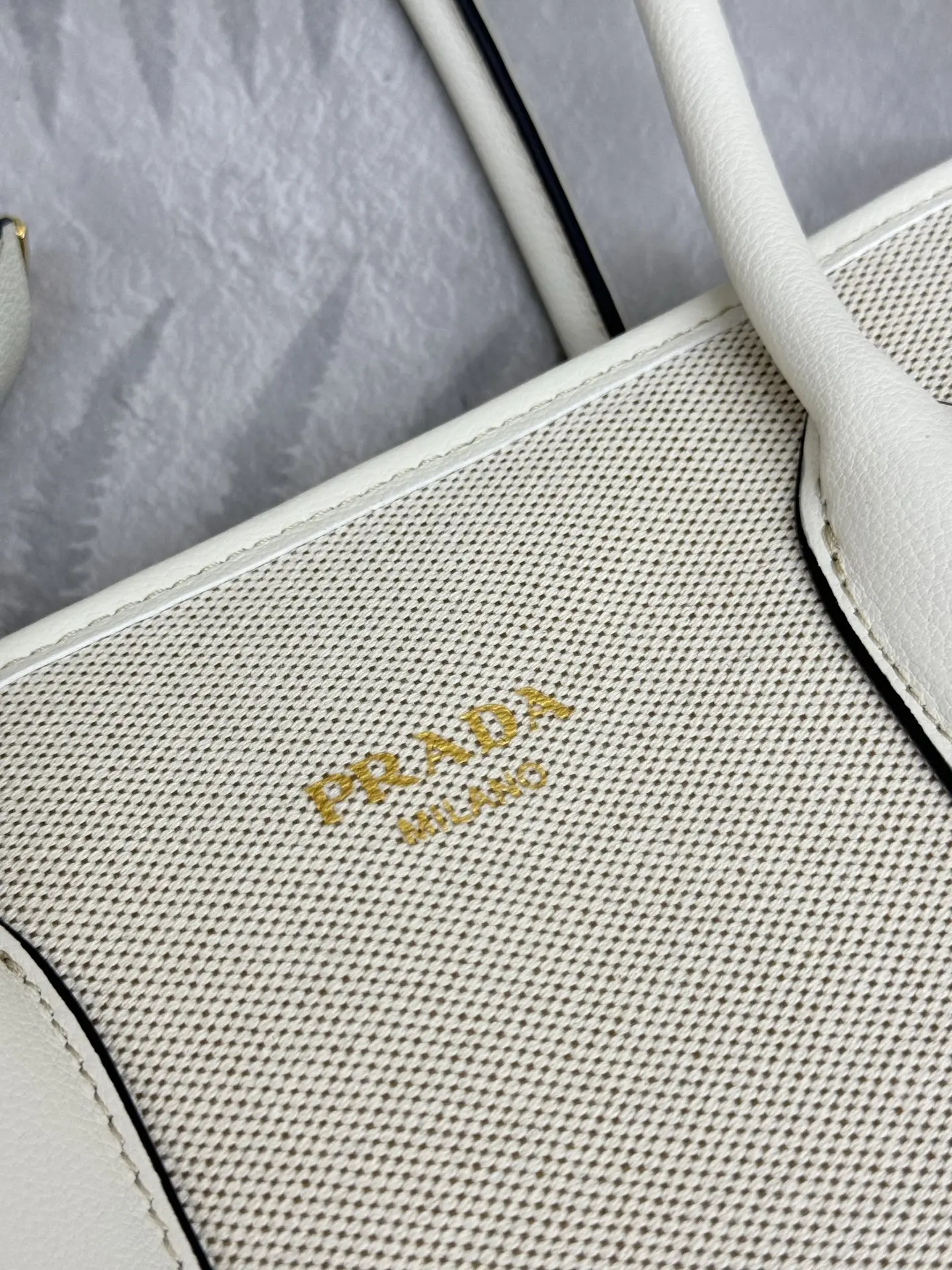 Prada 1BG572 Linen Blend Tote Bag D91011200 — view 7