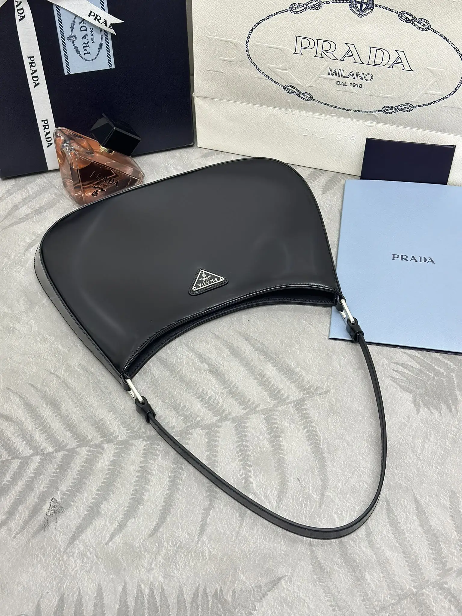 Prada 1BC499 Leather Shoulder Bag D83011206 — view 5
