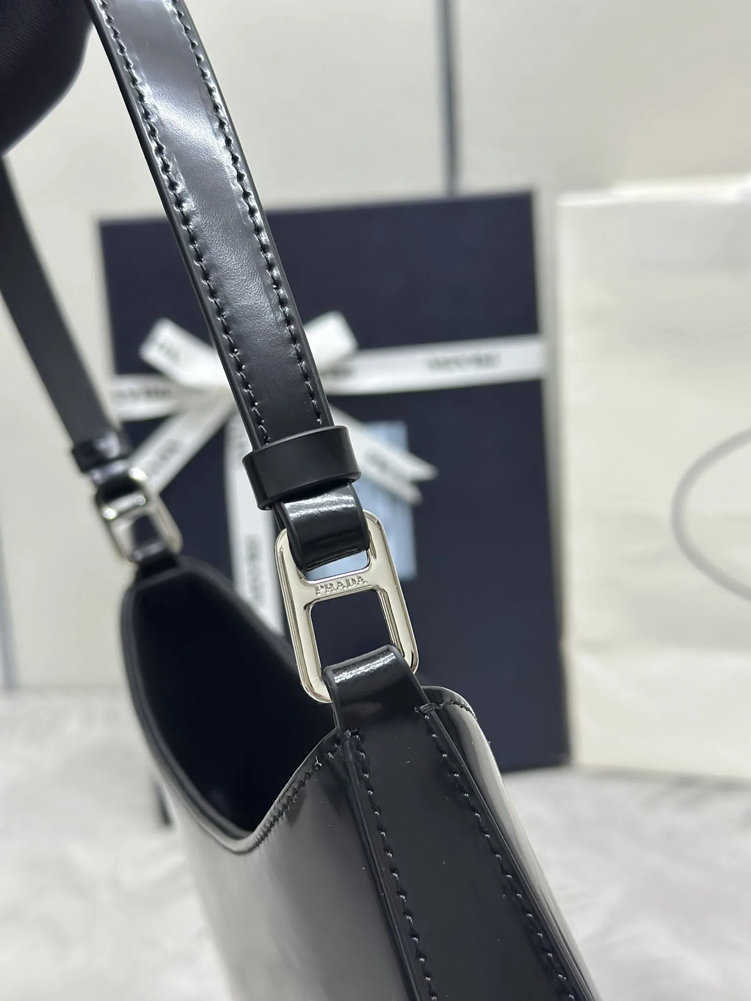 Prada 1BC499 Leather Shoulder Bag D83011206 — view 7
